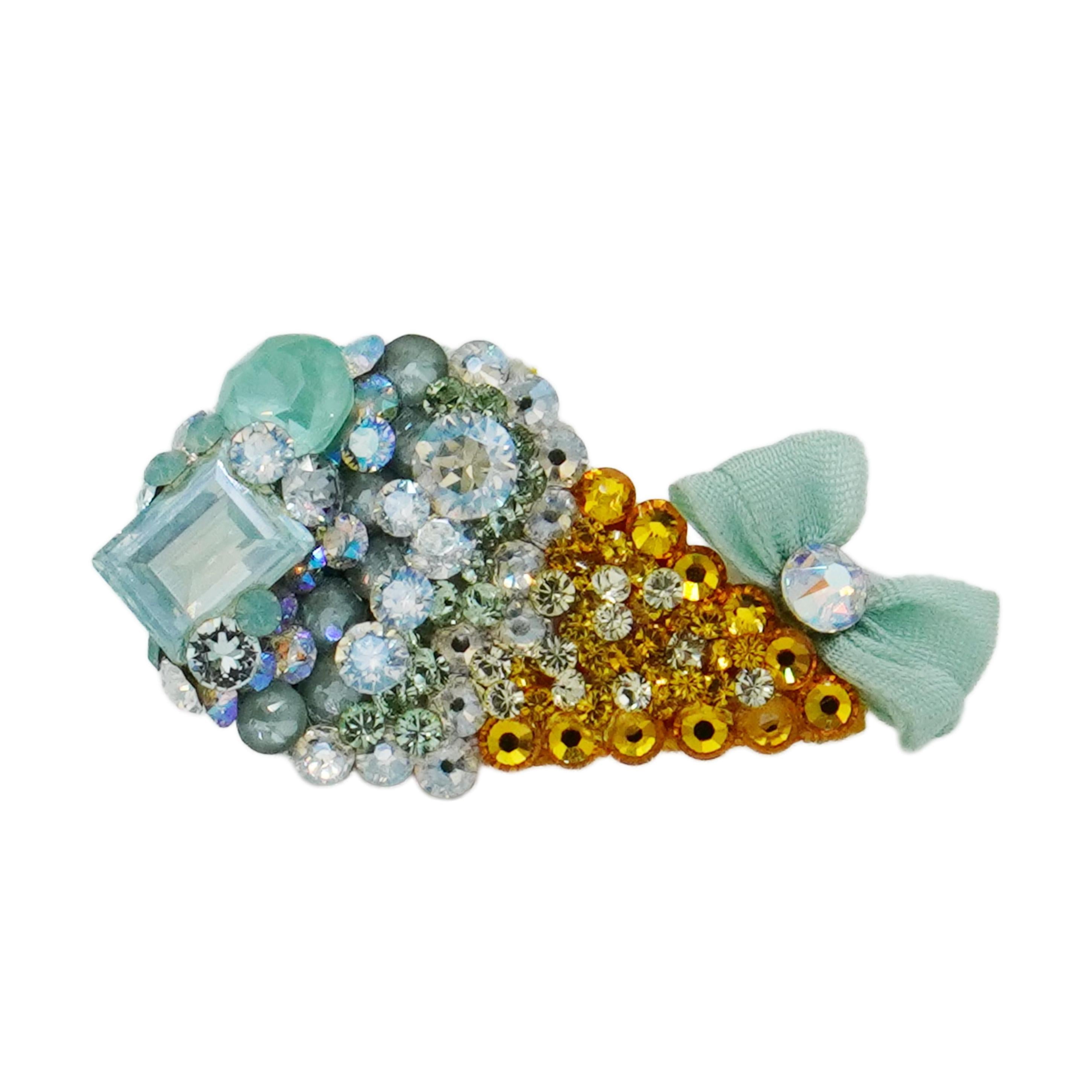 Lunapaw Rock Candy Ice Cream Cone Luxury Crystal Top Clip TP29