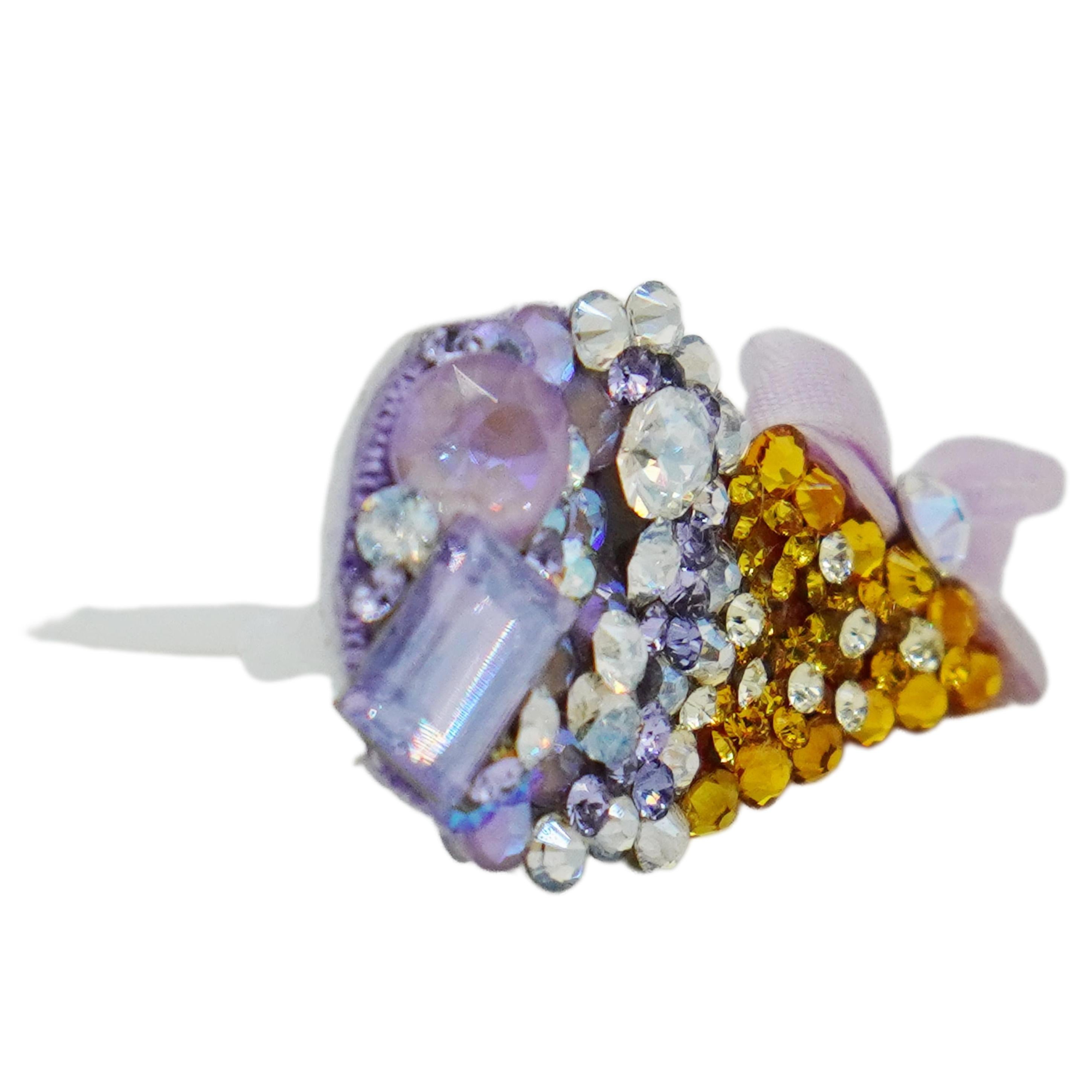 Lunapaw Rock Candy Ice Cream Cone Luxury Crystal Top Clip TP29