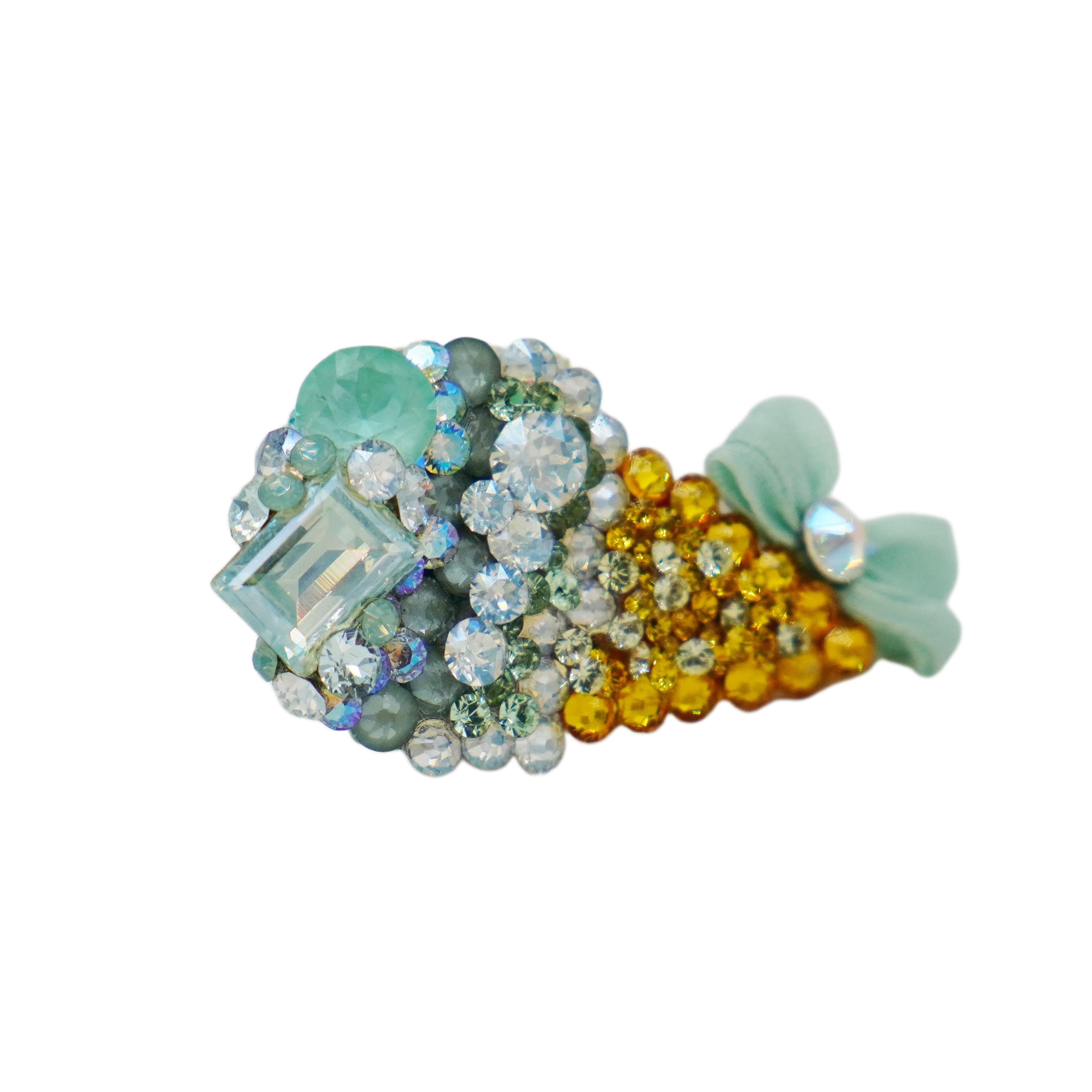 Lunapaw Rock Candy Ice Cream Cone Luxury Crystal Top Clip TP29