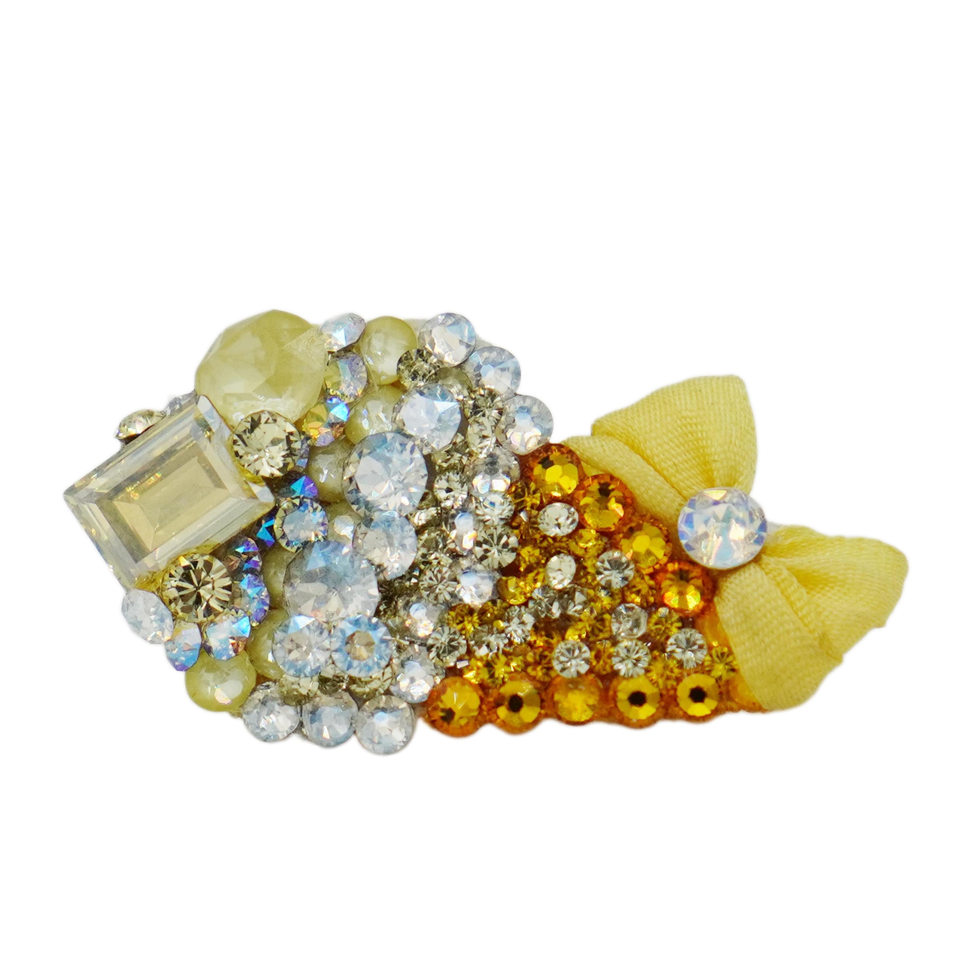 Lunapaw Rock Candy Ice Cream Cone Luxury Crystal Top Clip TP29