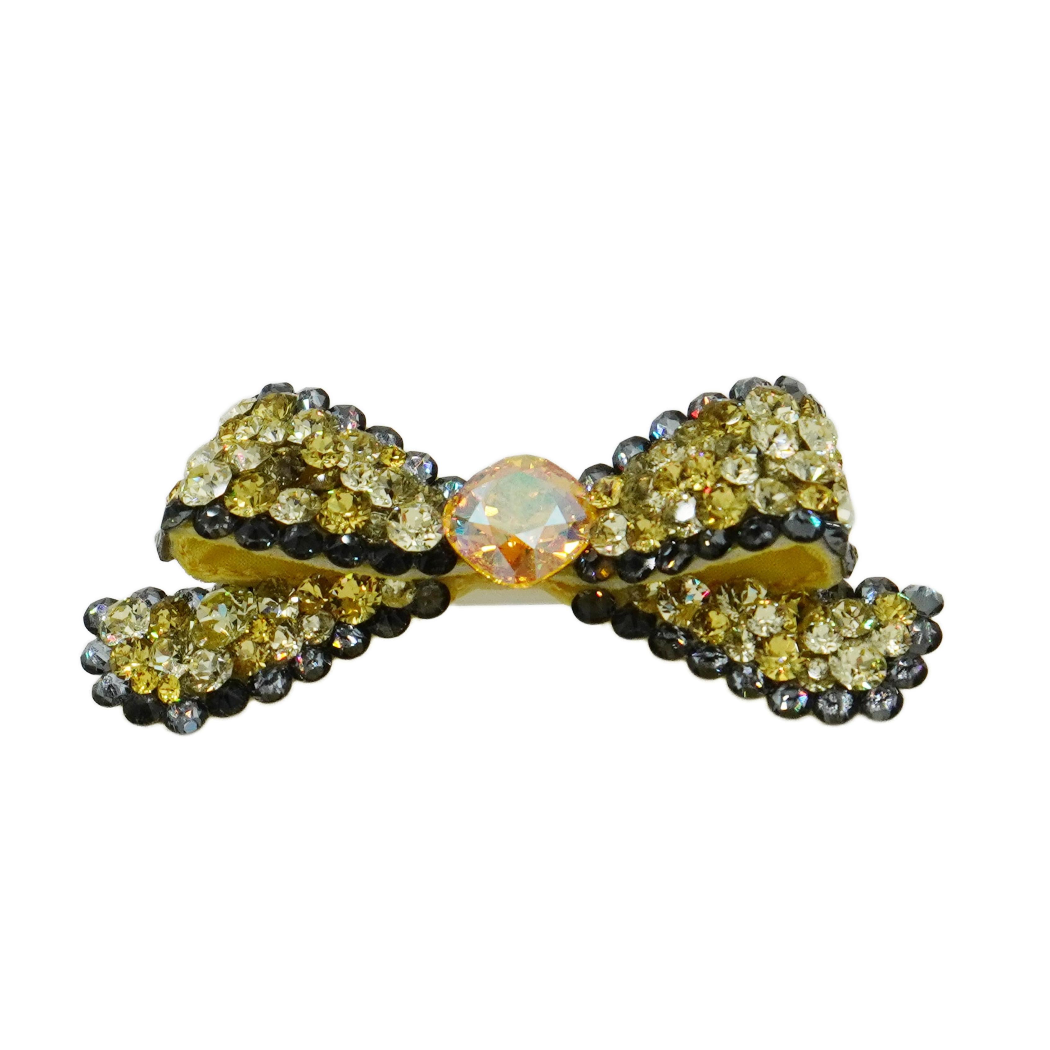 Lunapaw Sculpted 3D Layered Ribbon-Tail Luxury Crystal Top Clip TP32
