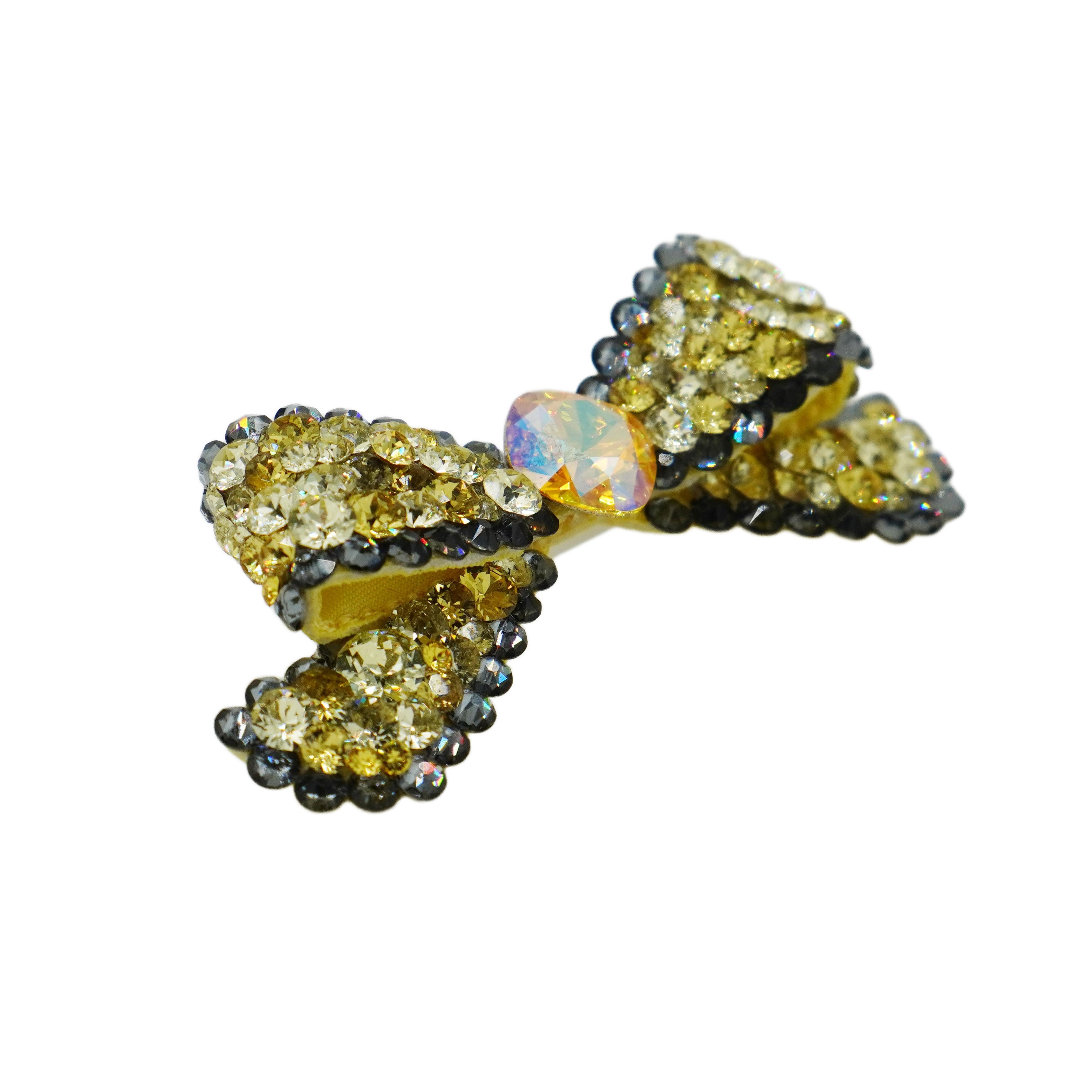 Lunapaw Sculpted 3D Layered Ribbon-Tail Luxury Crystal Top Clip TP32