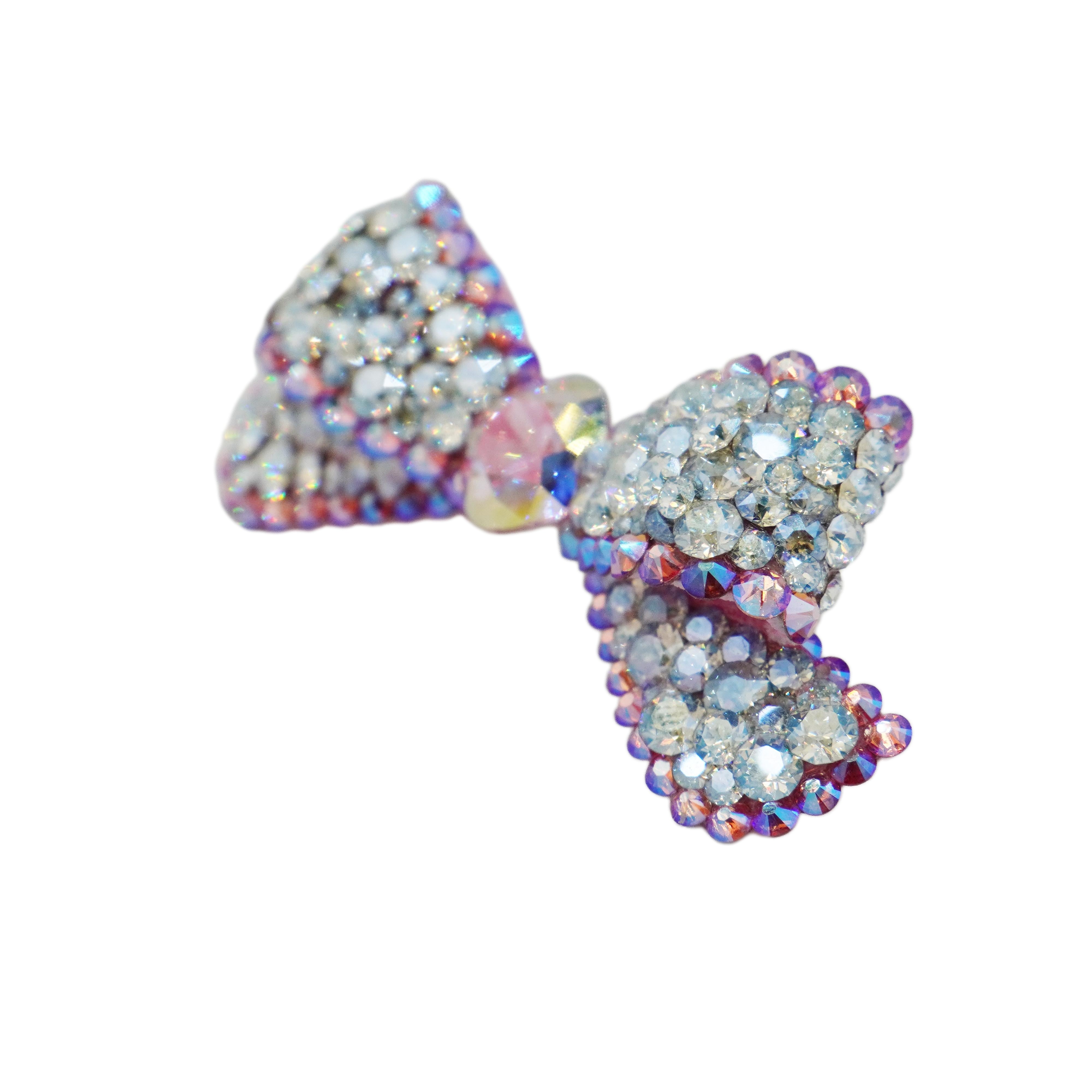 Lunapaw Sculpted 3D Layered Ribbon-Tail Luxury Crystal Top Clip TP32