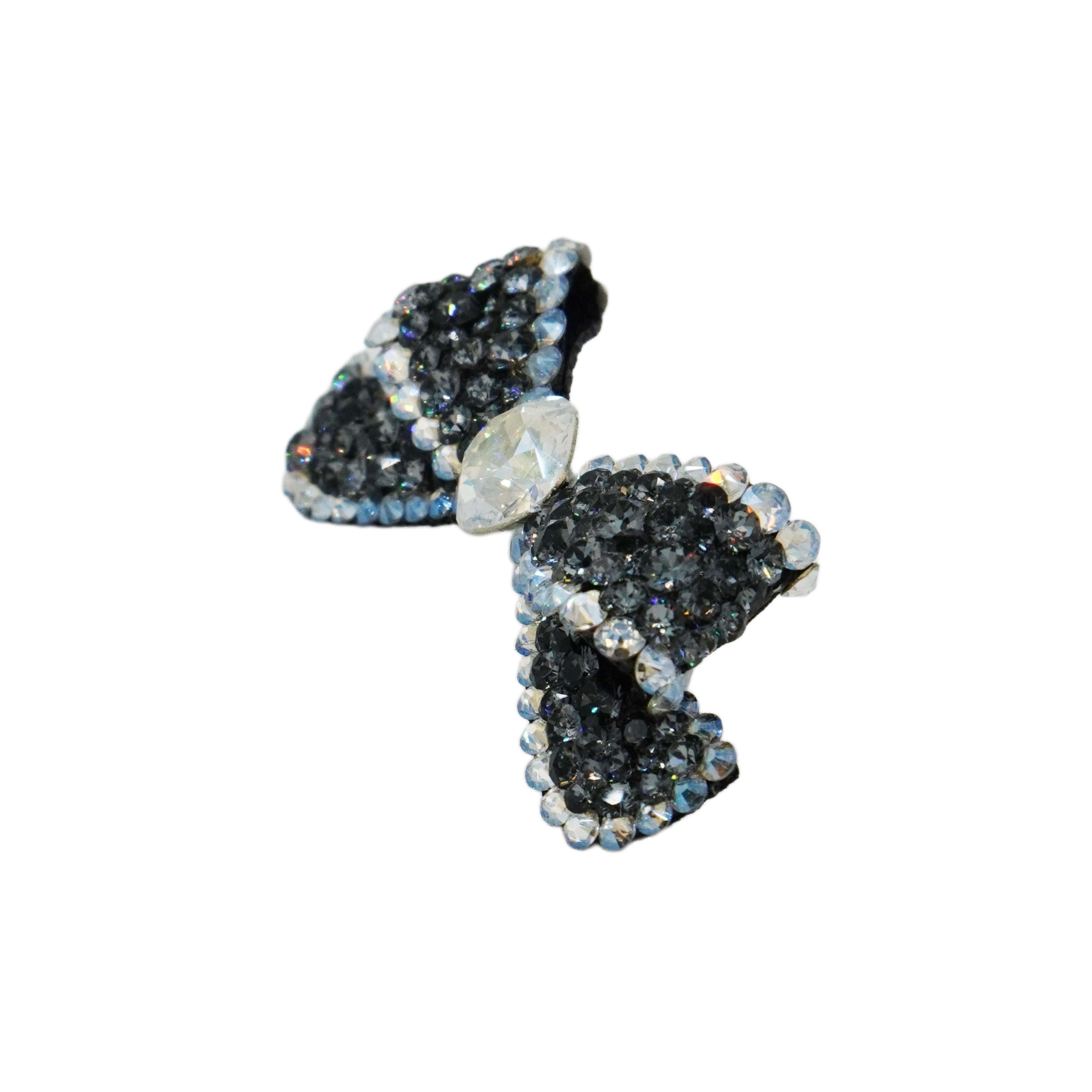 Lunapaw Sculpted 3D Layered Ribbon-Tail Luxury Crystal Top Clip TP32