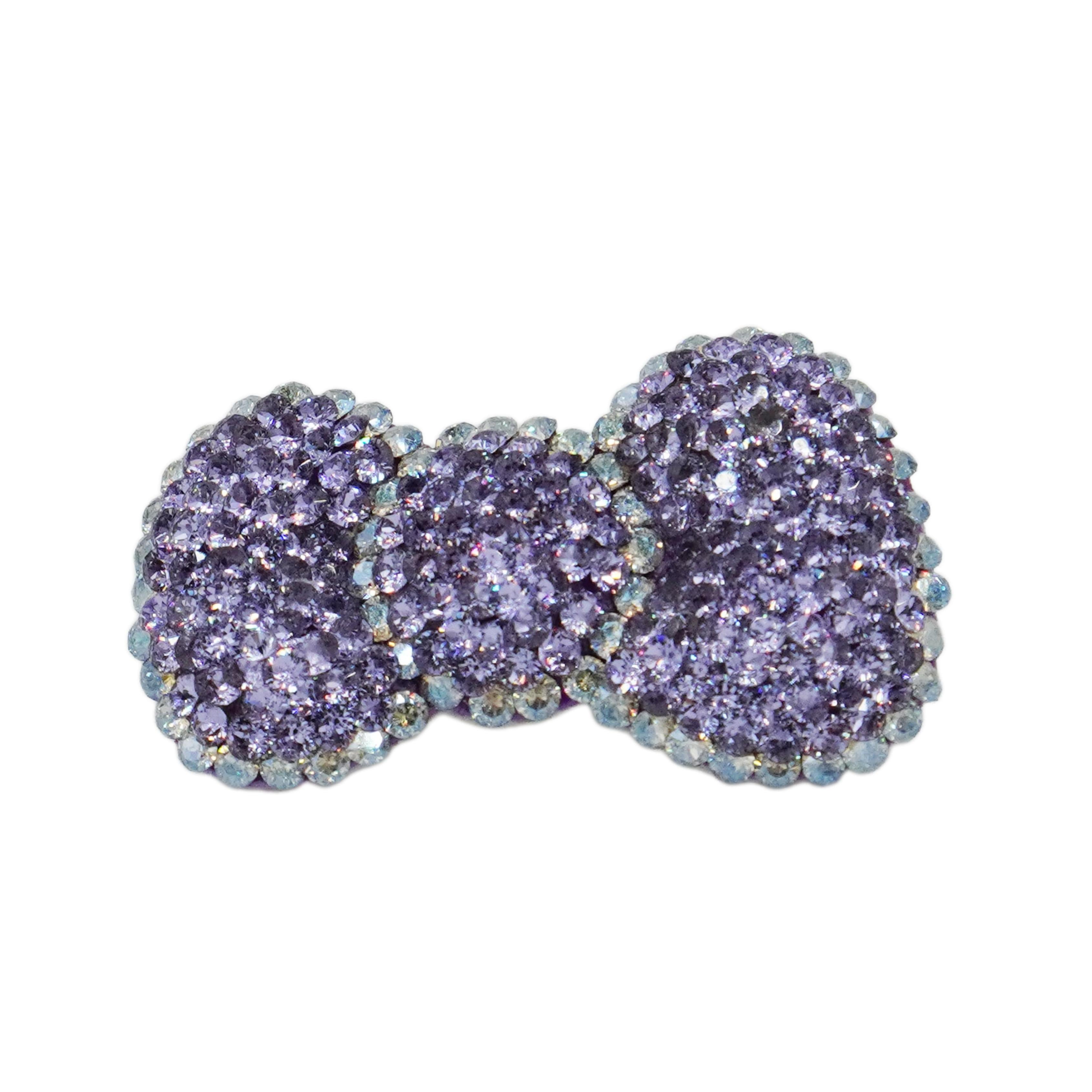 Lunapaw Structured 3D Bow Luxury Crystal Top Clip TP34