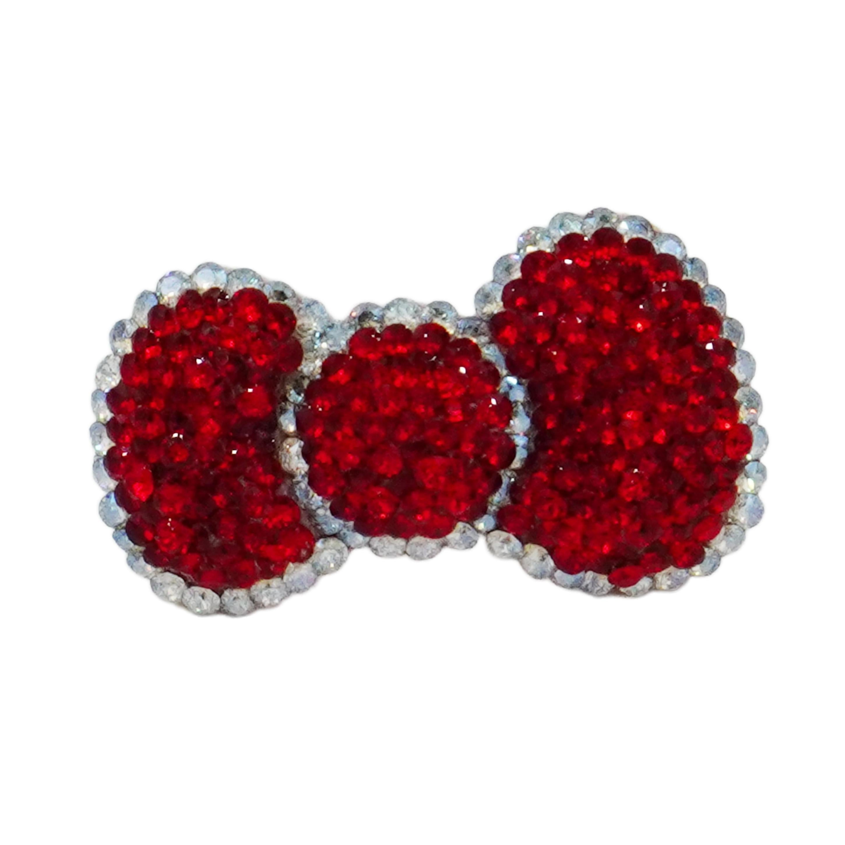 Lunapaw Structured 3D Bow Luxury Crystal Top Clip TP34