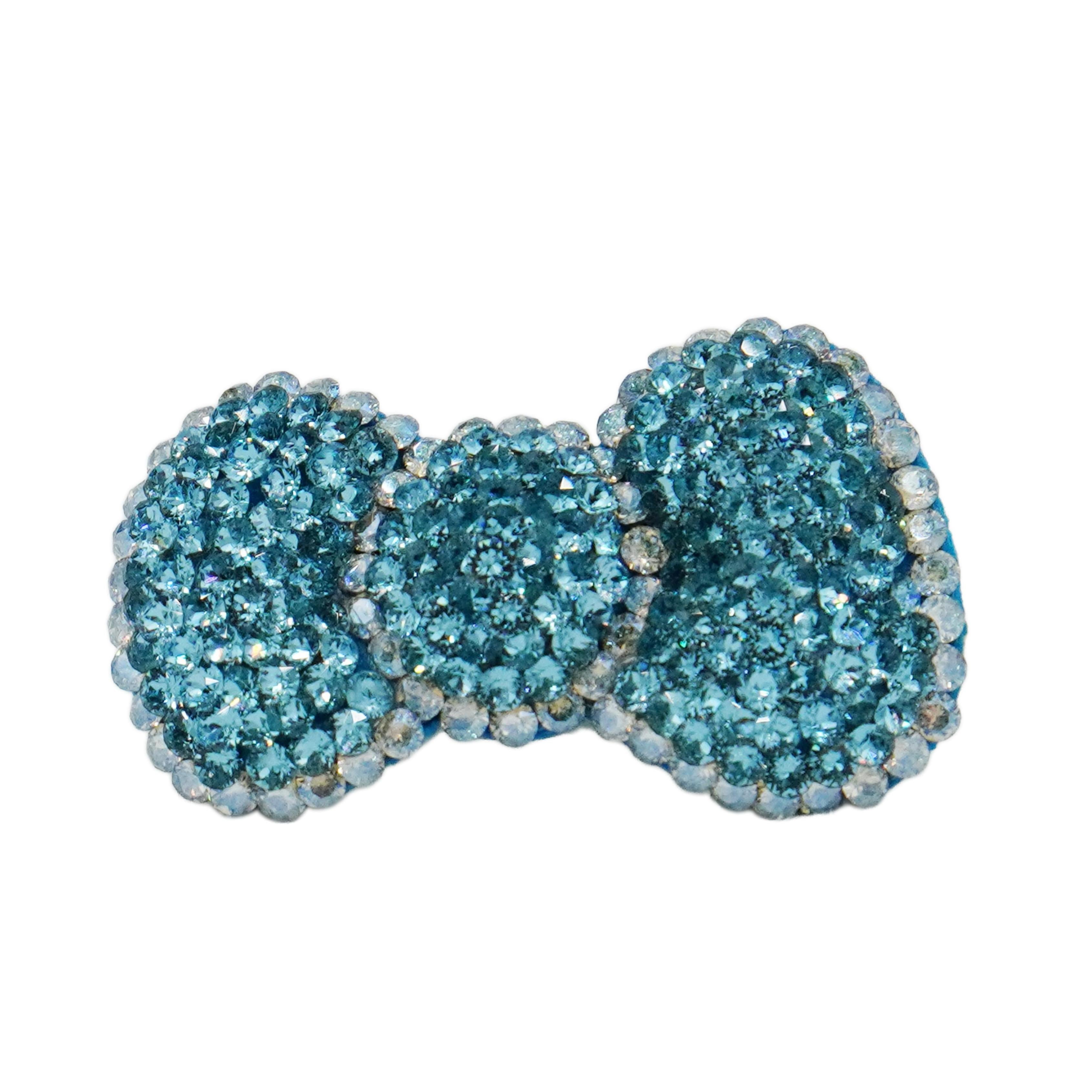 Lunapaw Structured 3D Bow Luxury Crystal Top Clip TP34