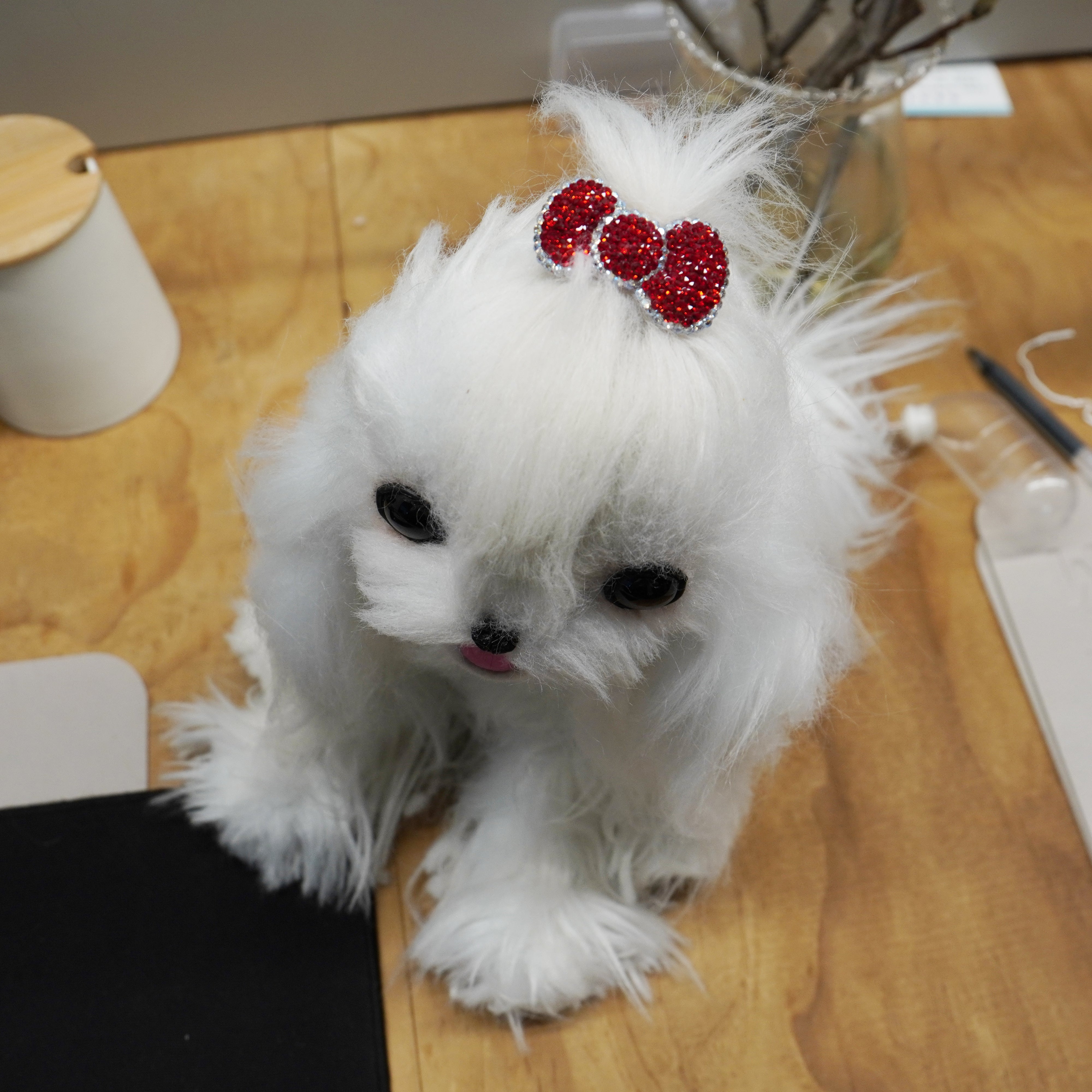 Lunapaw Structured 3D Bow Luxury Crystal Top Clip TP34