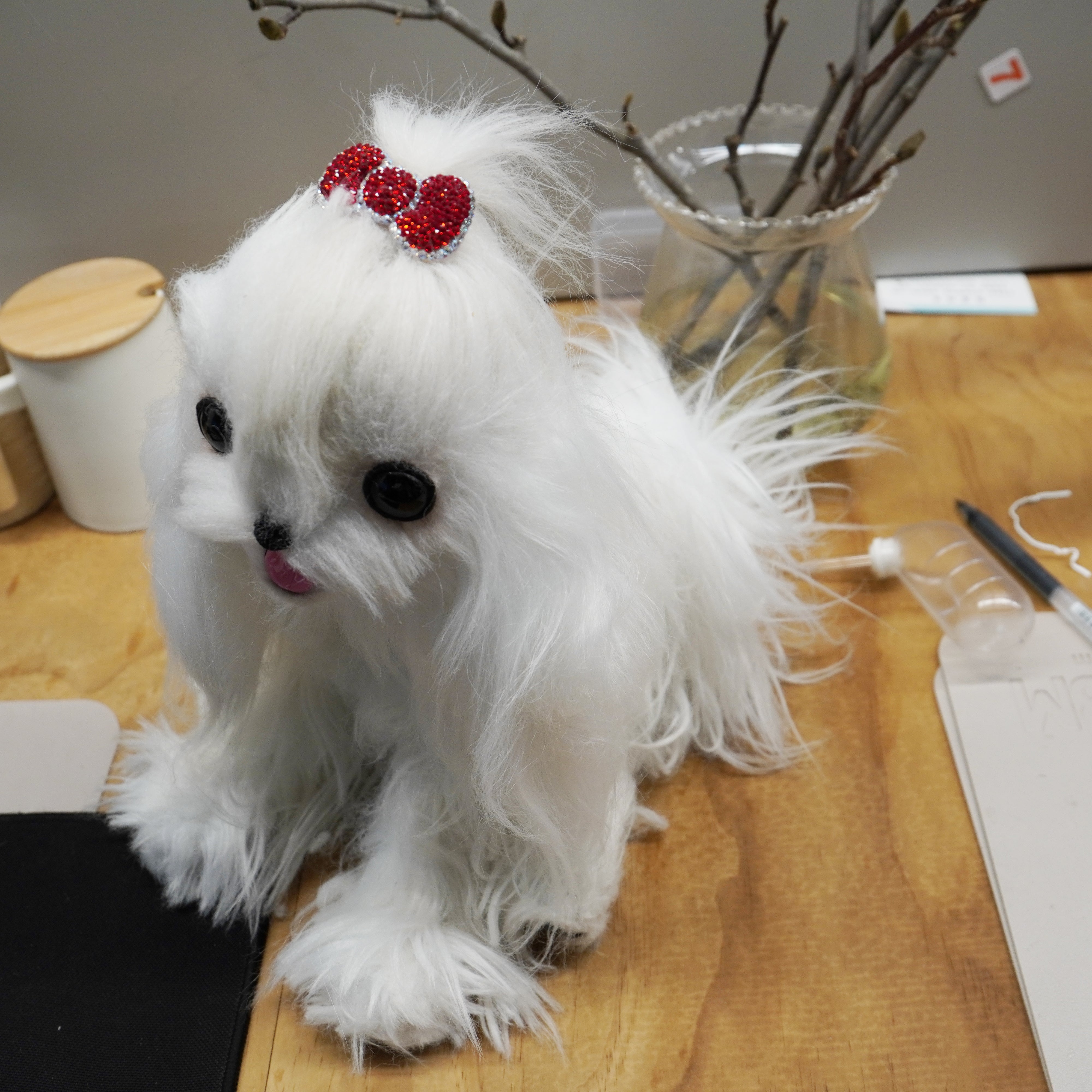 Lunapaw Structured 3D Bow Luxury Crystal Top Clip TP34