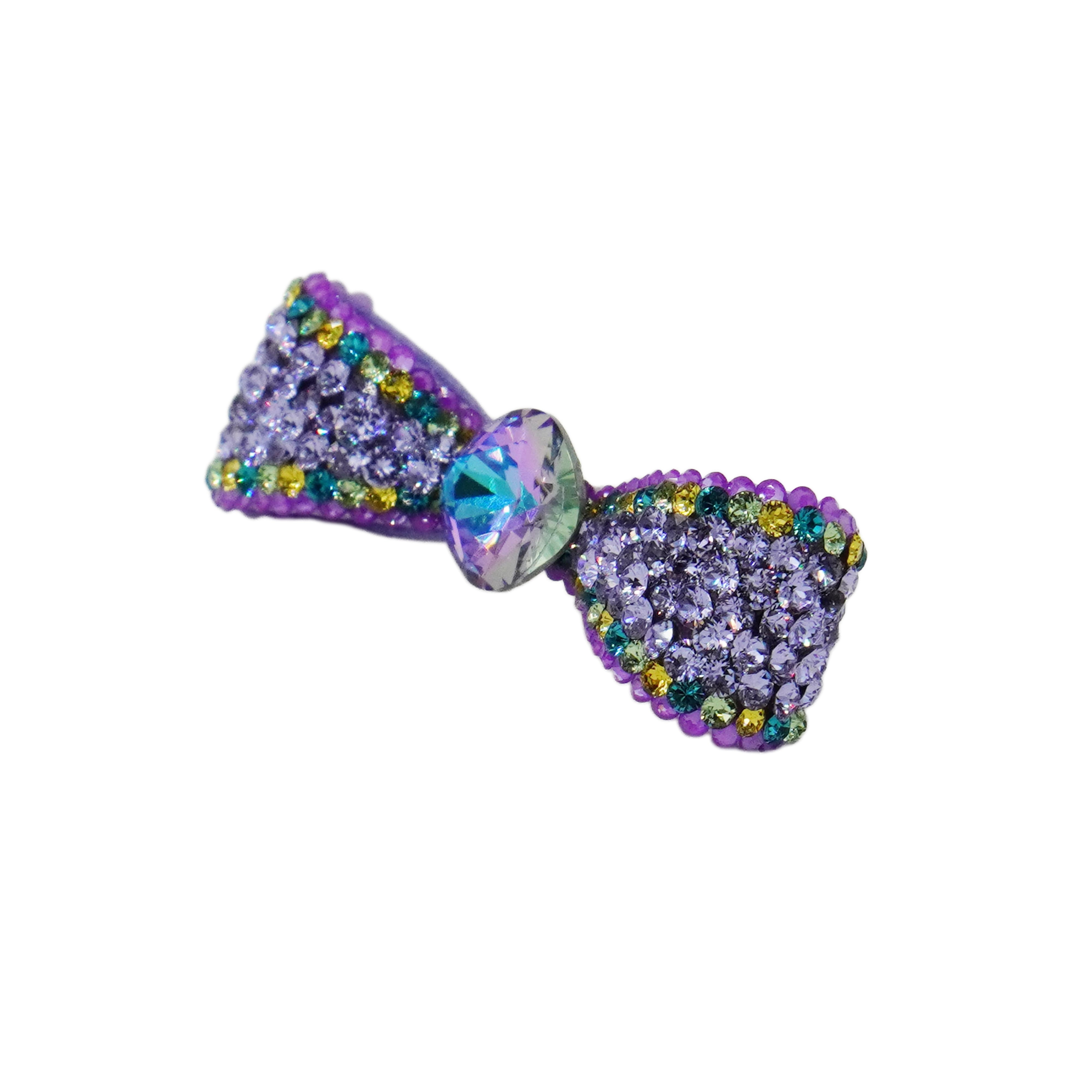 Lunapaw Structured 3D Bow Tie Luxury Crystal Top Clip TP33