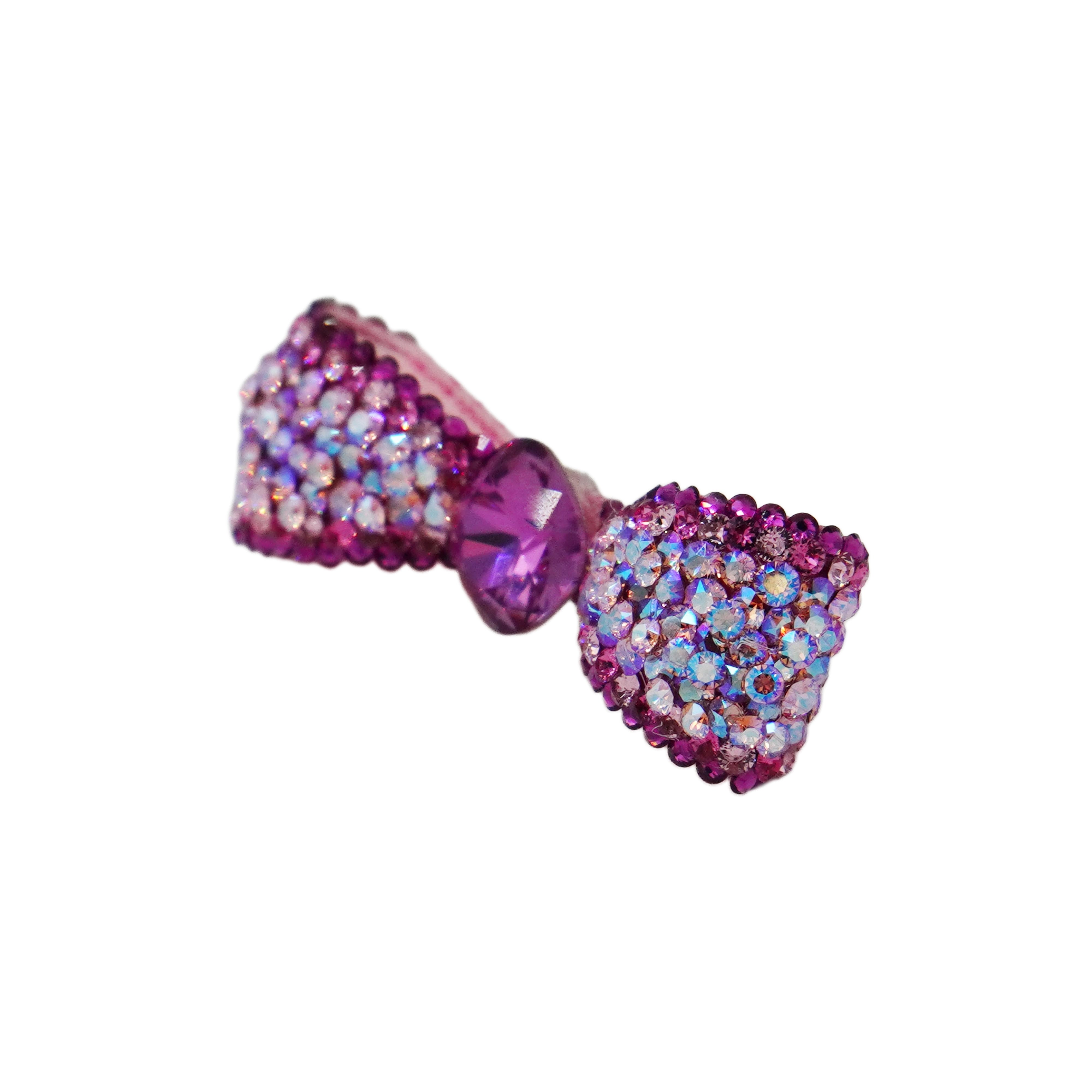 Lunapaw Structured 3D Bow Tie Luxury Crystal Top Clip TP33