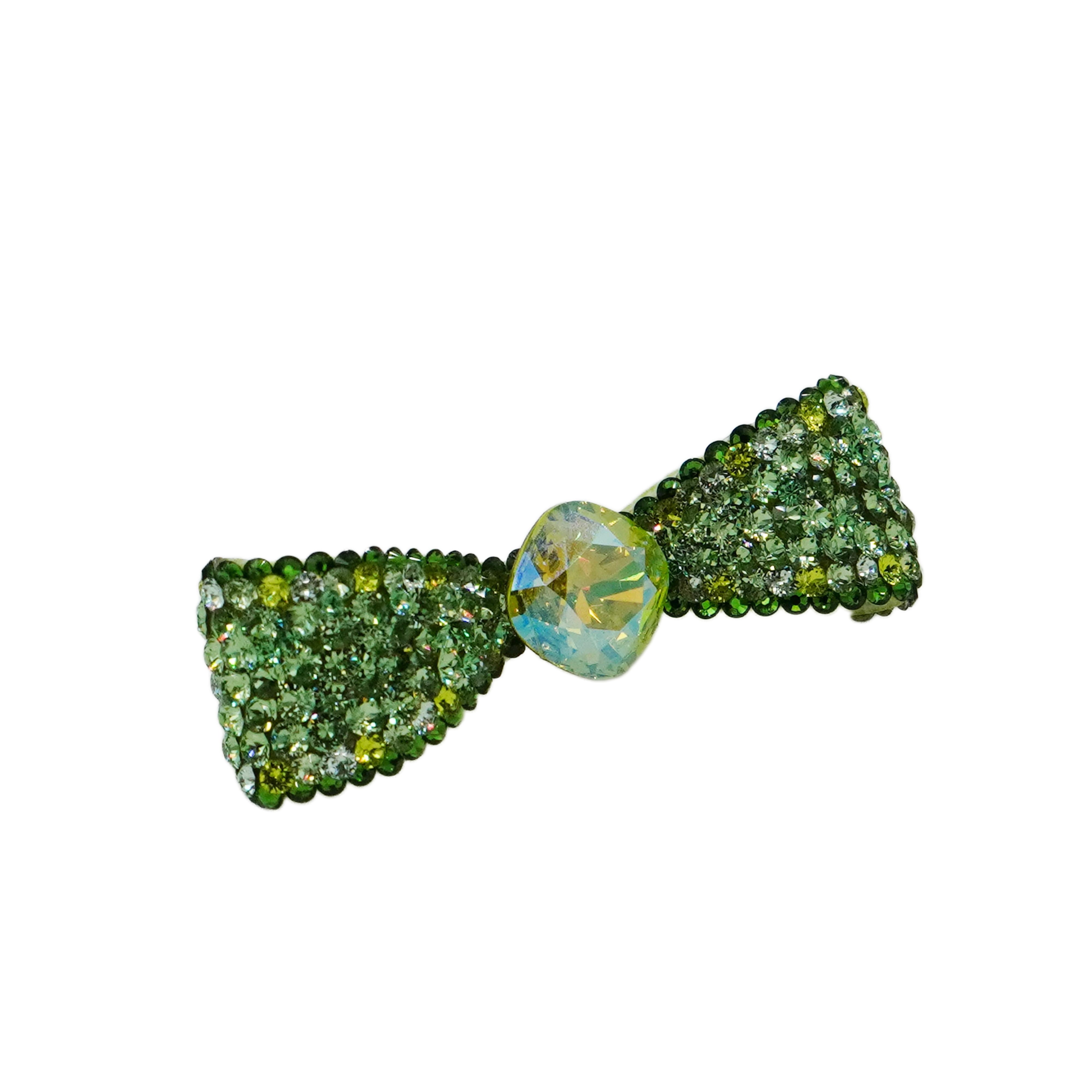 Lunapaw Structured 3D Bow Tie Luxury Crystal Top Clip TP33