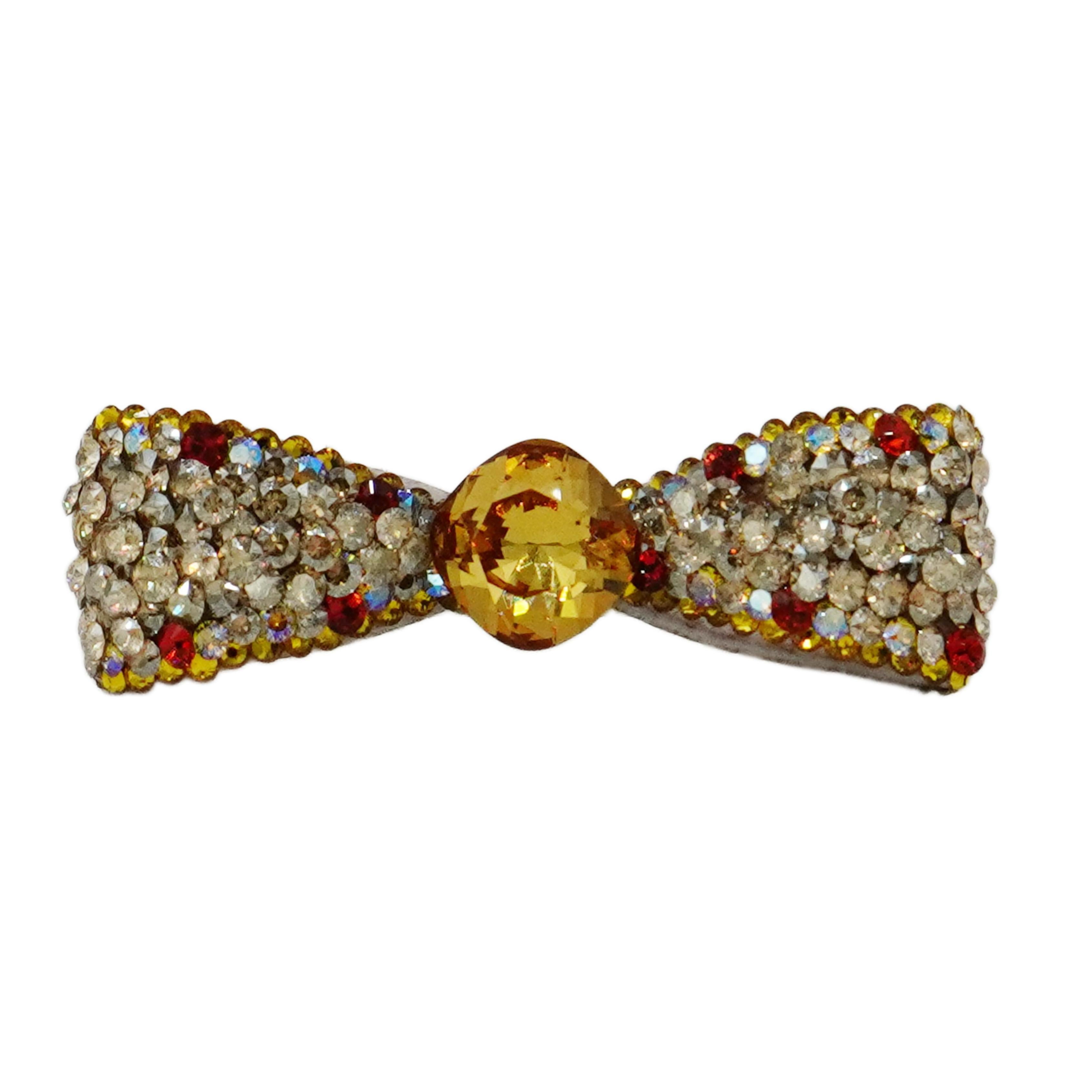 Lunapaw Structured 3D Bow Tie Luxury Crystal Top Clip TP33
