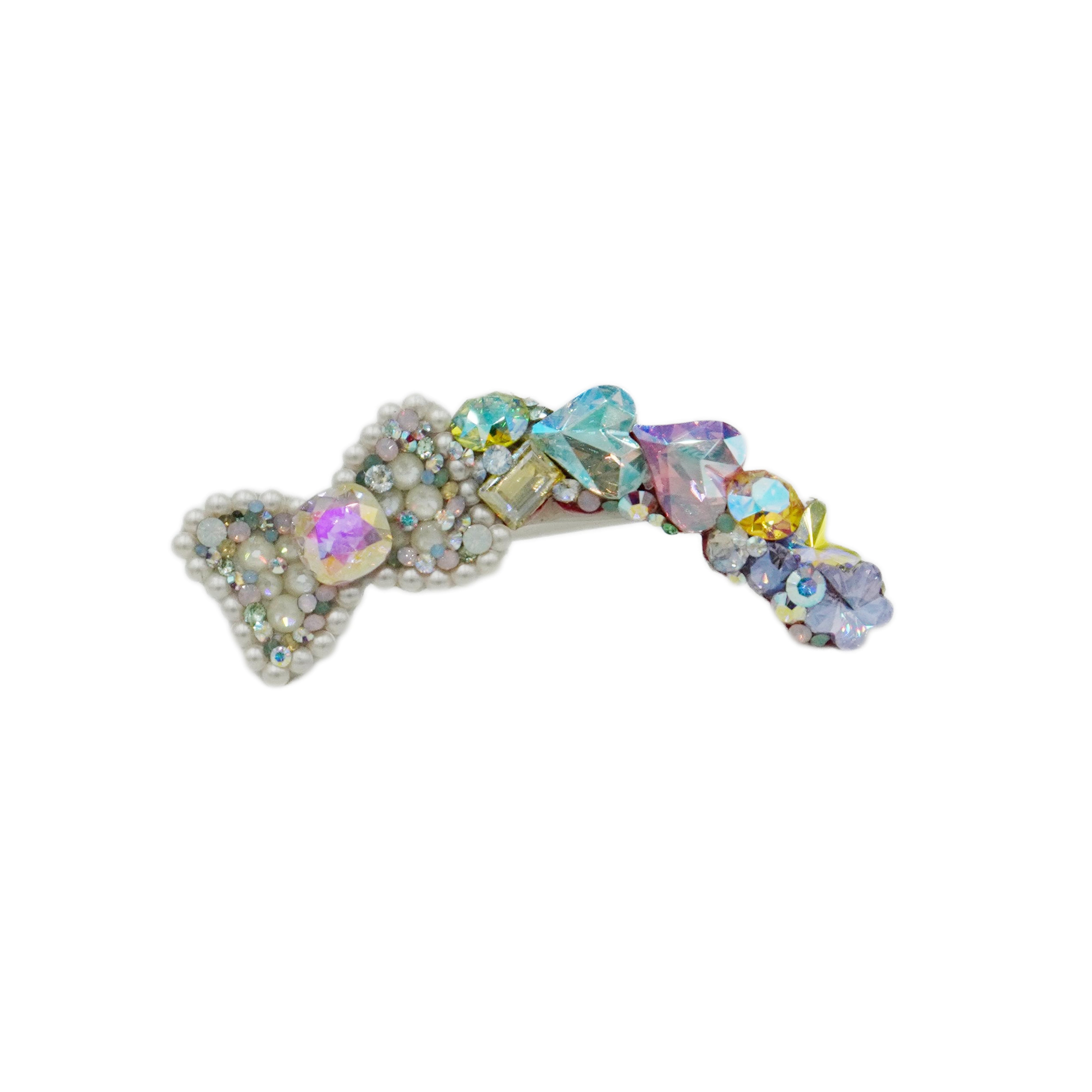 Lunapaw Structured Bow & Heart Luxury Crystal Headband HB25