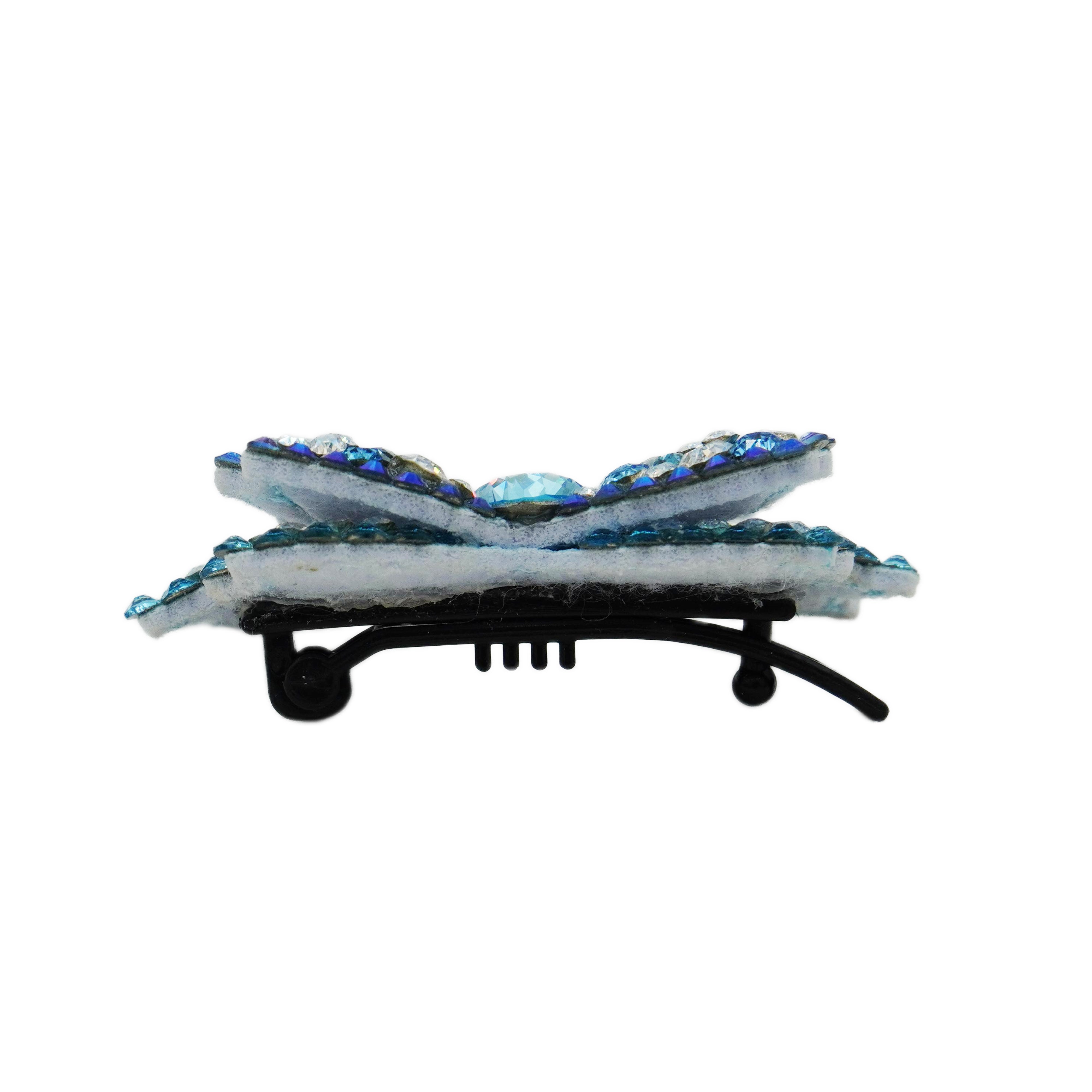 Lunapaw 3D Structured Double-Layer Bow Luxury Crystal Top Clip TP16