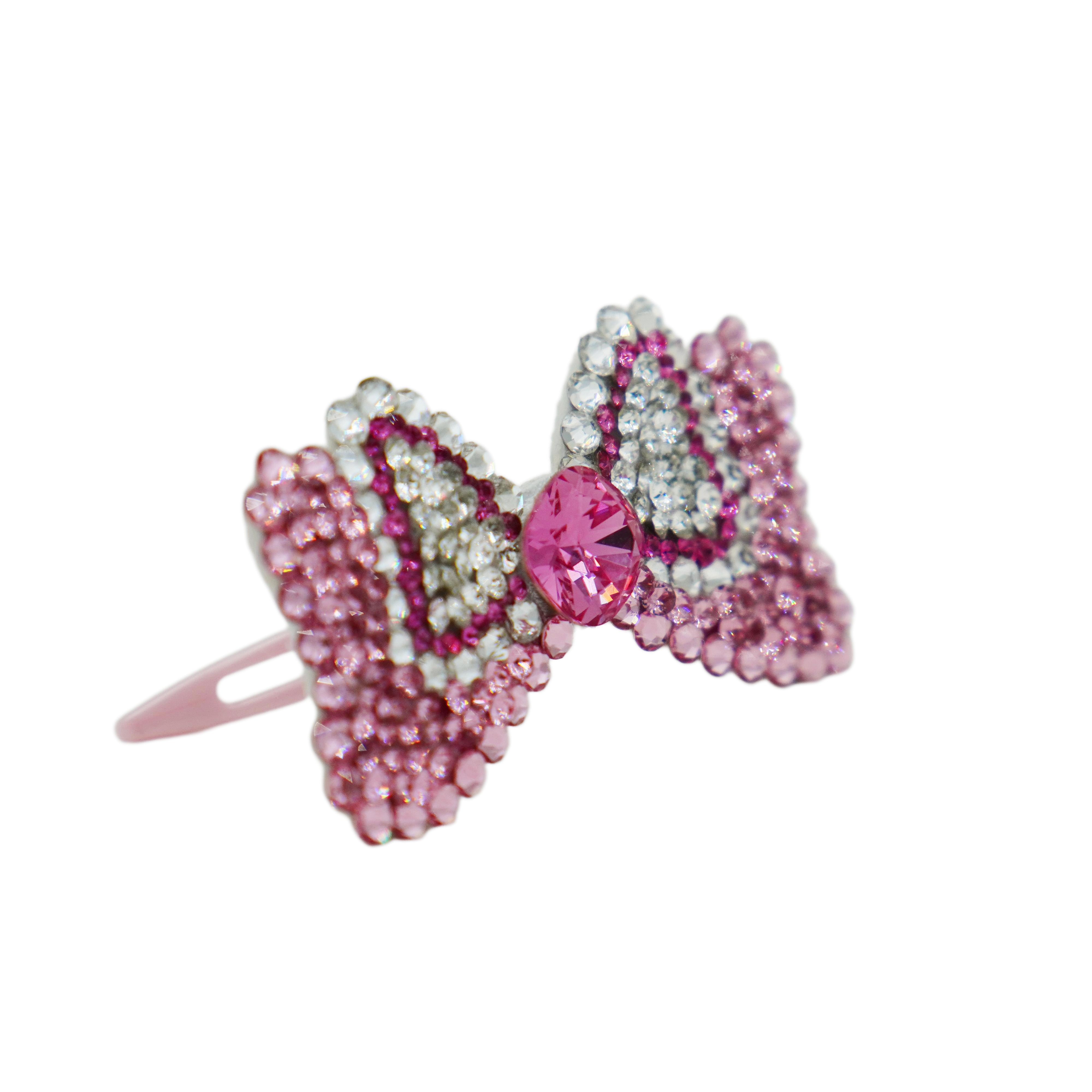 Lunapaw Structured Minnie Bow Luxury Crystal Top Clip TP19