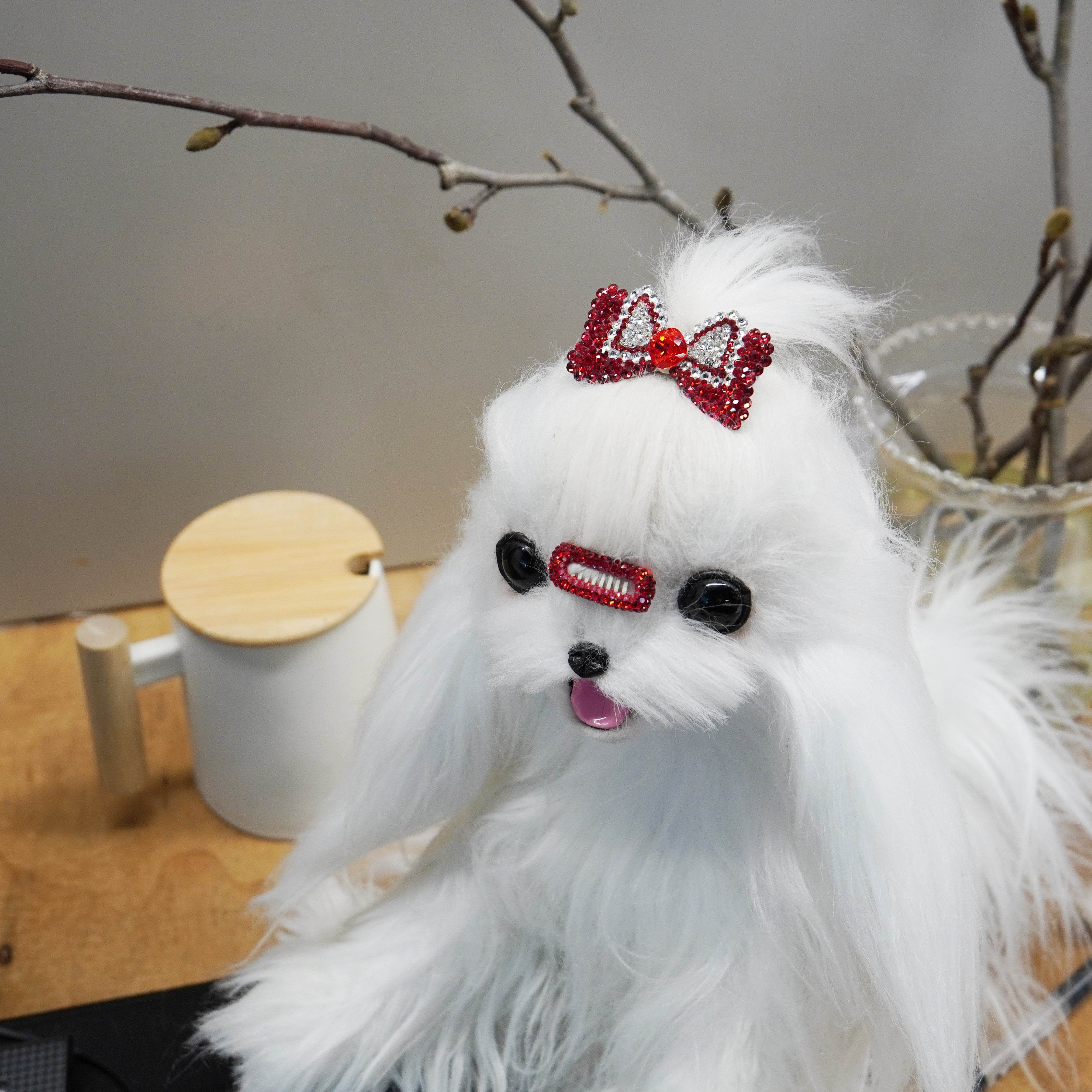 Lunapaw Structured Minnie Bow Luxury Crystal Top Clip TP19