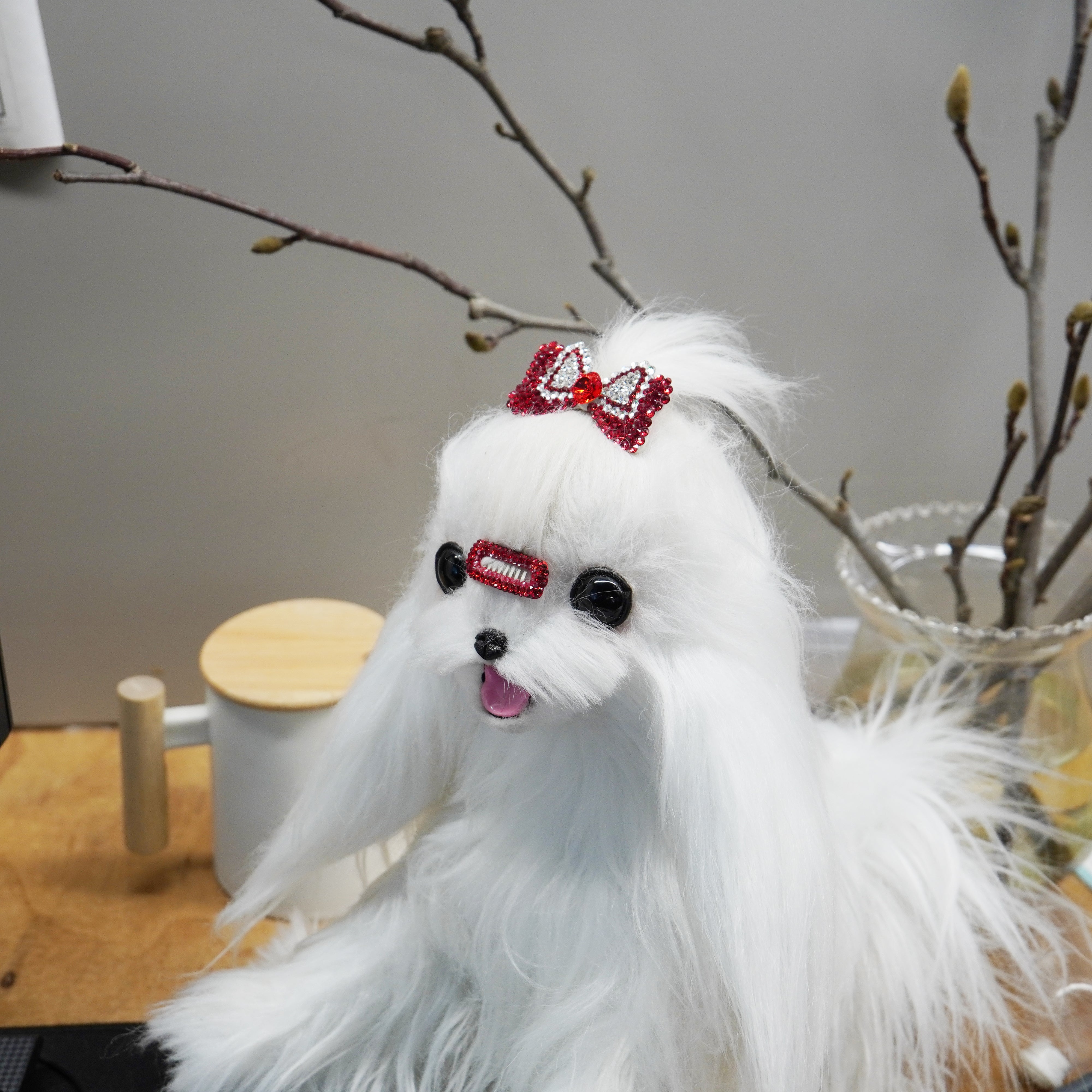 Lunapaw Structured Minnie Bow Luxury Crystal Top Clip TP19