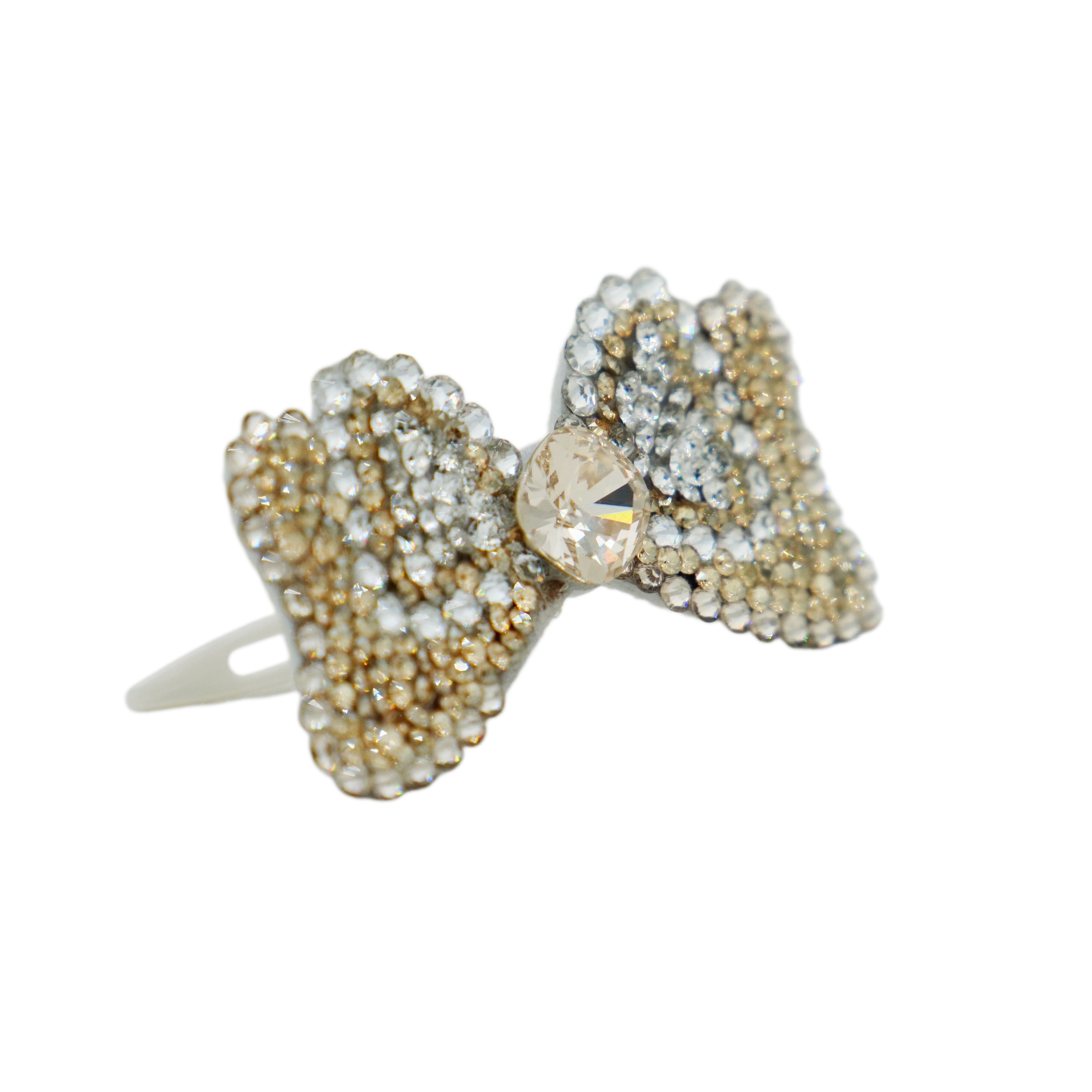 Lunapaw Structured Minnie Bow Luxury Crystal Top Clip TP19