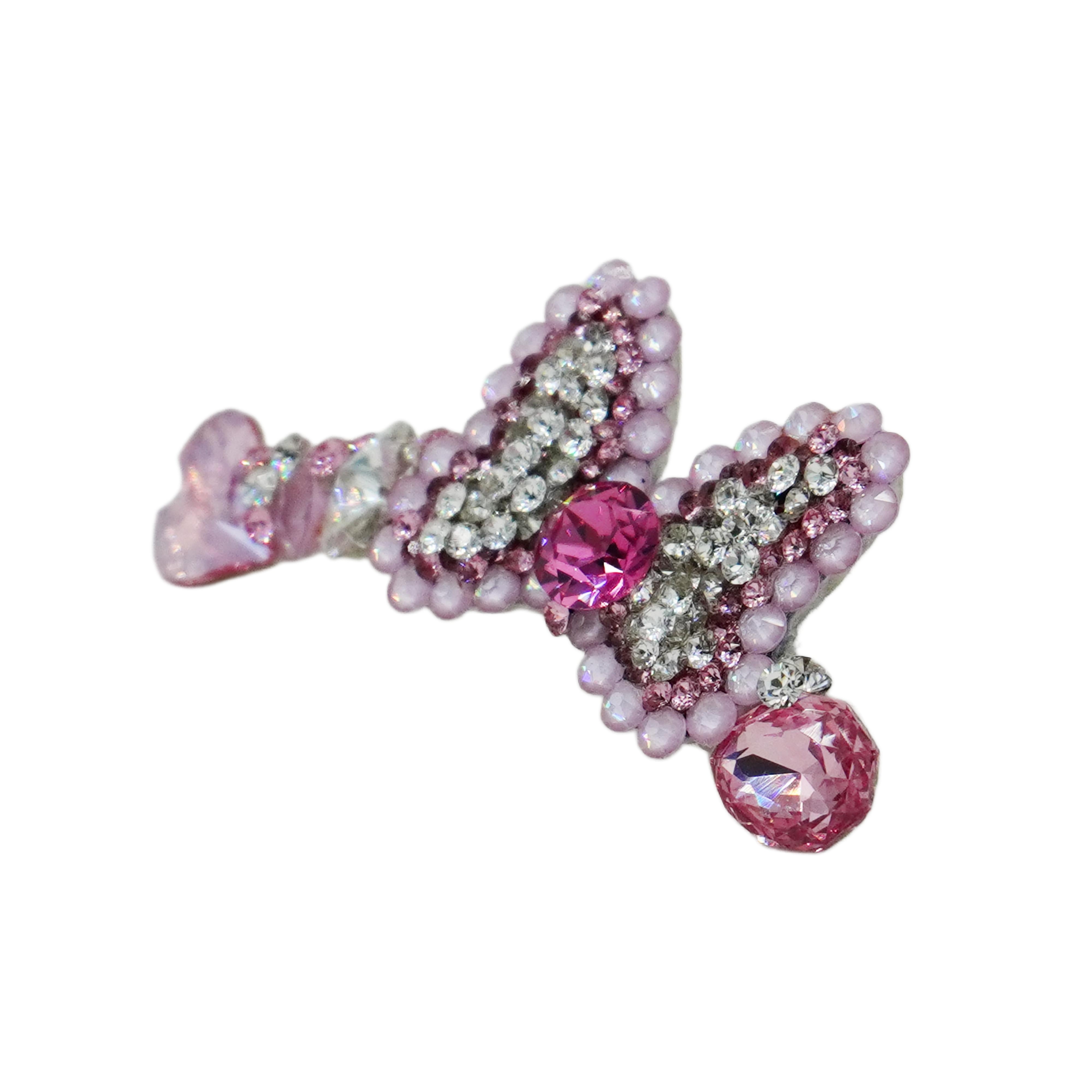 Lunapaw Structured Bow & Heart Luxury Crystal Headband HB35