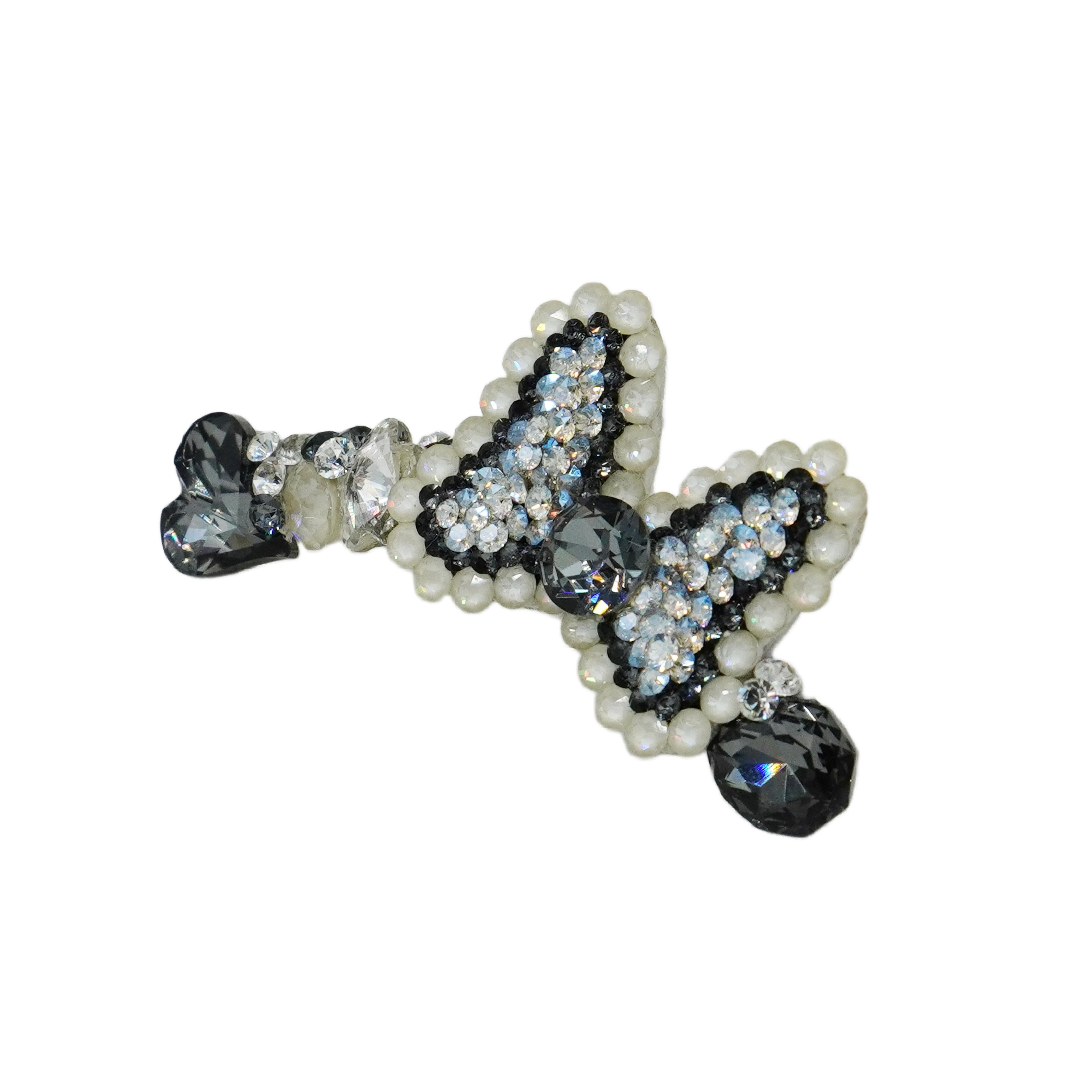 Lunapaw Structured Bow & Heart Luxury Crystal Headband HB35