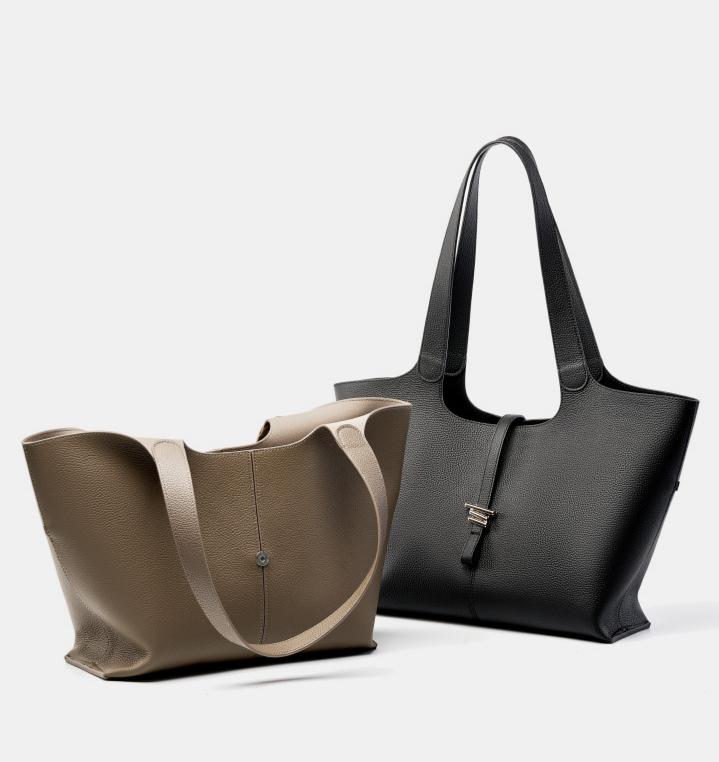 Margaux Soft-Grain Leather Tote Bag MT42