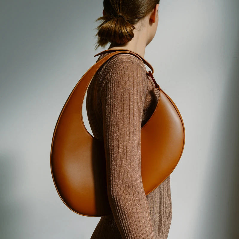Marielle Sculpted Crescent Shoulder Bag CR68