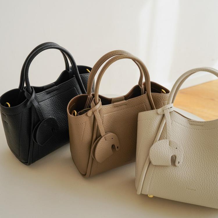 Mini Bucket Tote in Pebbled Vegan Leather DW50