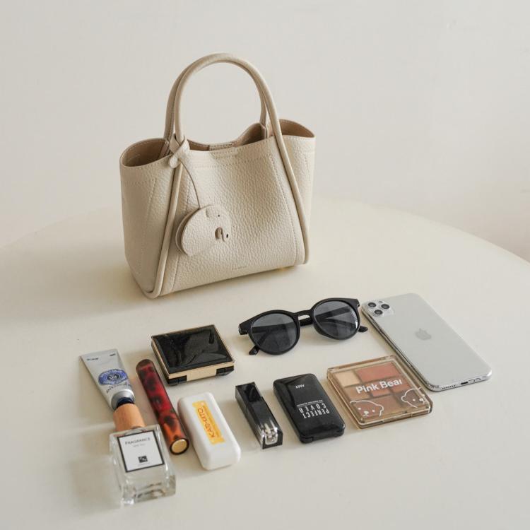 Mini Bucket Tote in Pebbled Vegan Leather DW50