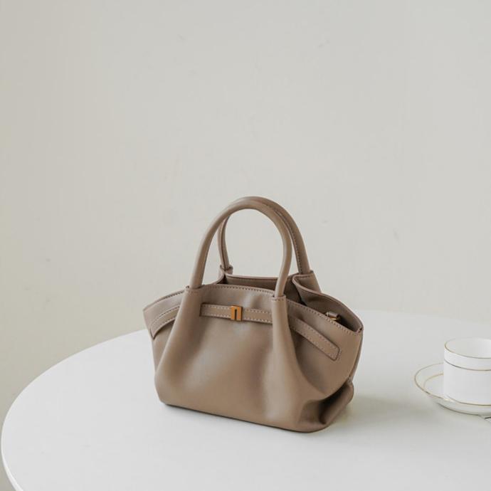 Nappa-Grain Structured Bucket Bag CJ312