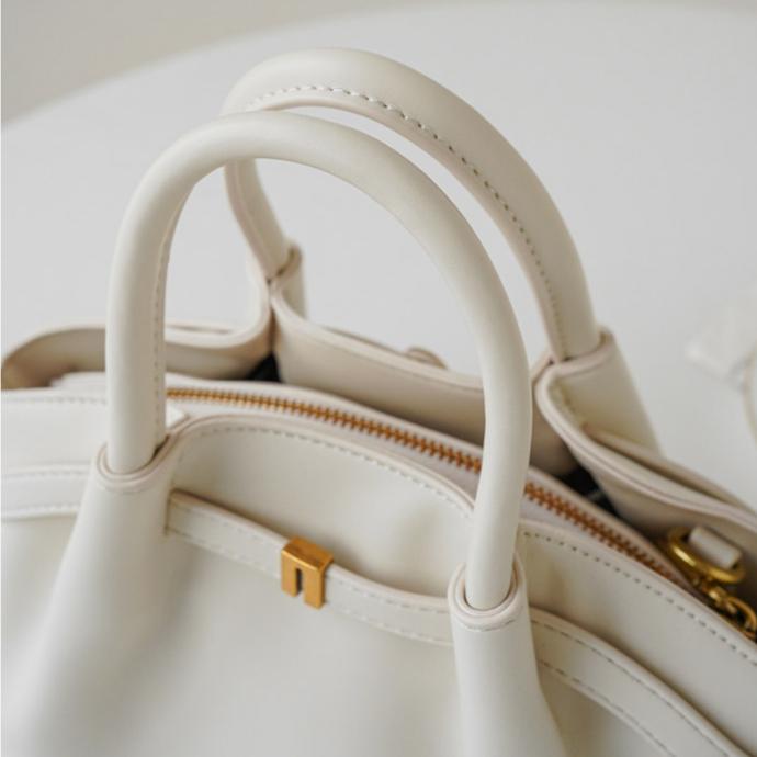 Nappa-Grain Structured Bucket Bag CJ312