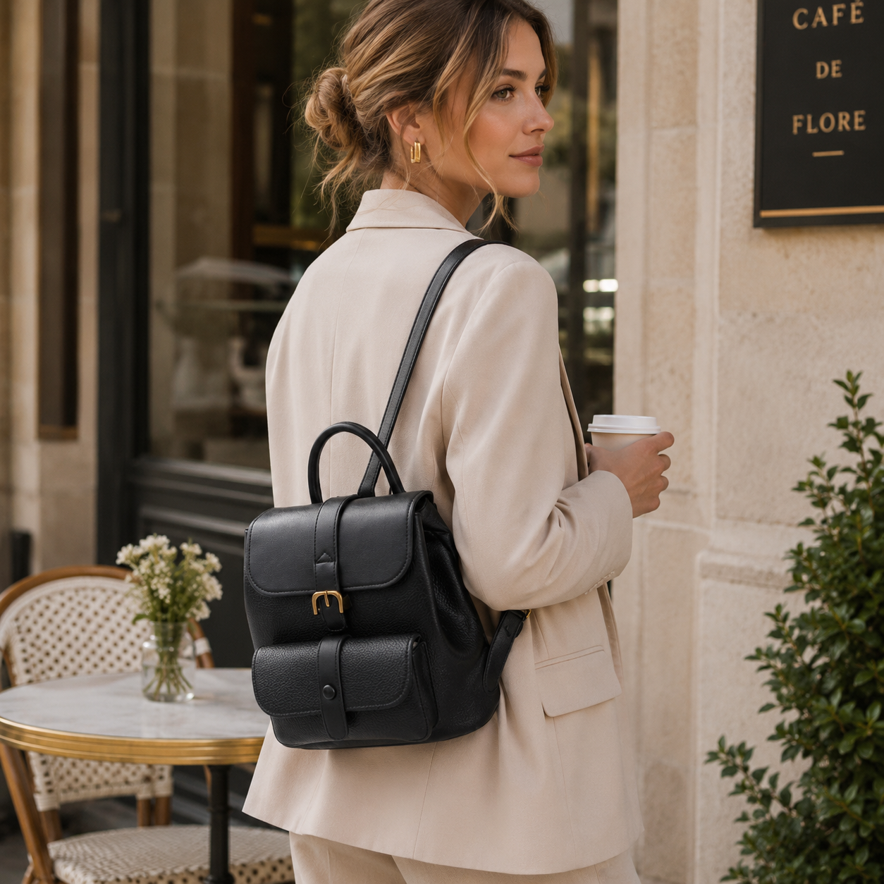 Noir Élise Mini Backpack Bag CJ230