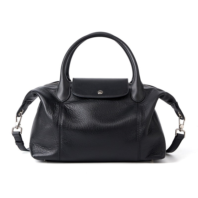 Pebbled Leather Boston Bag LP60