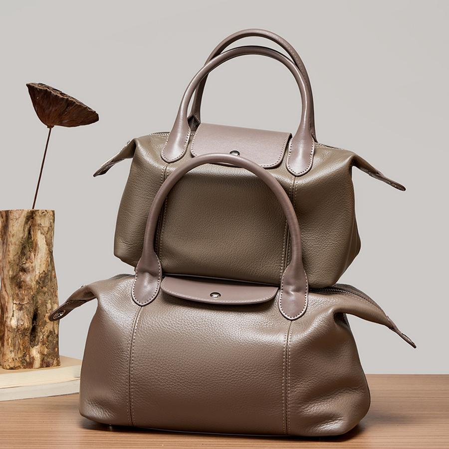 Pebbled Leather Boston Bag LP60