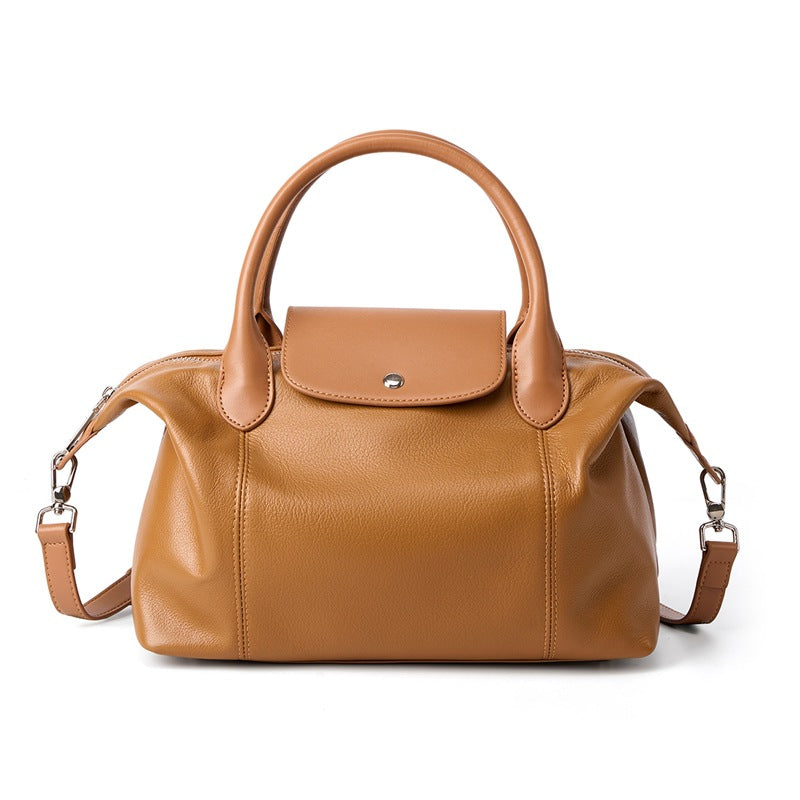 Pebbled Leather Boston Bag LP60
