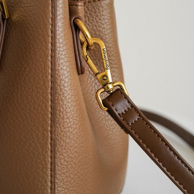 Celeste Pebbled Leather Mini Boston Bag with Adjustable Strap CJ351