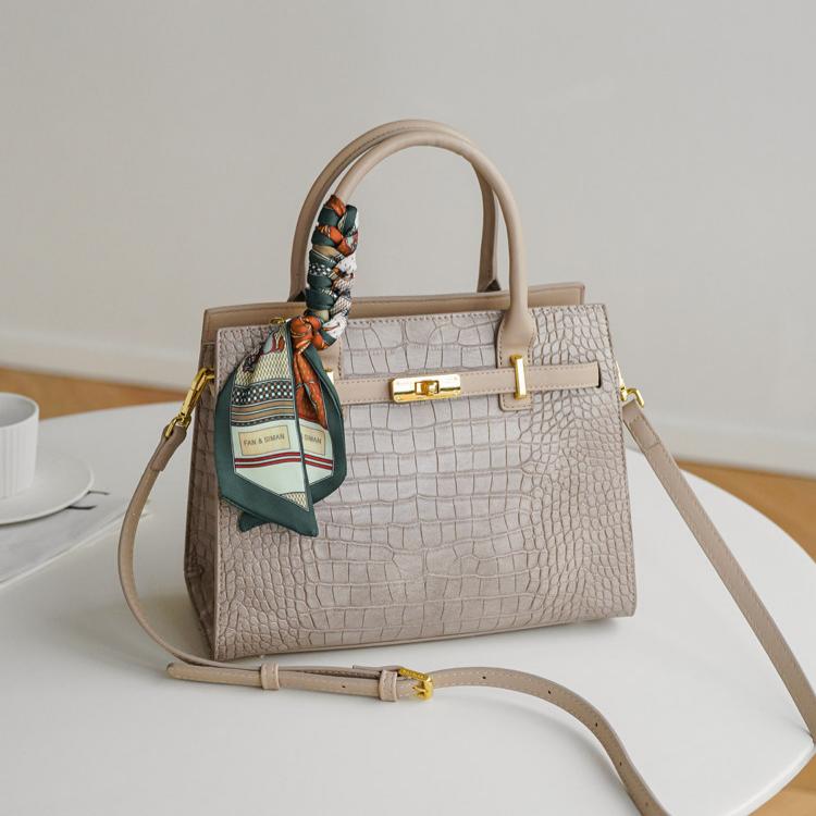 Vivienne Croc-Embossed Structured Tote CJ54