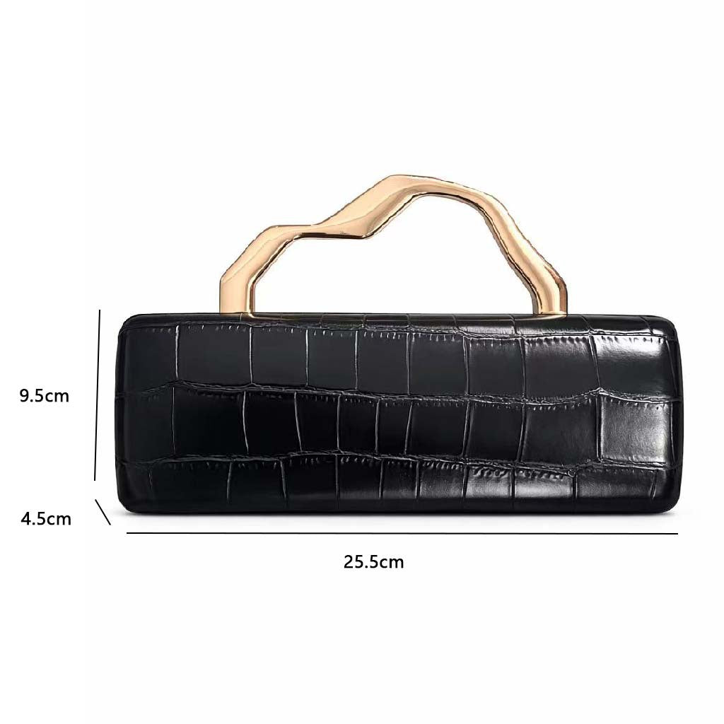 Éveline Croc-Embossed Evening Top Handle Bag EV25