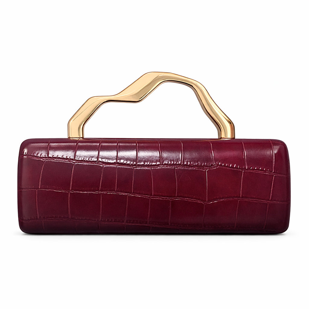 Éveline Croc-Embossed Evening Top Handle Bag EV25
