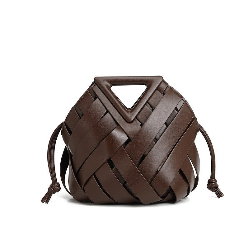 Amara Sculpted Woven Bucket Bag CT31