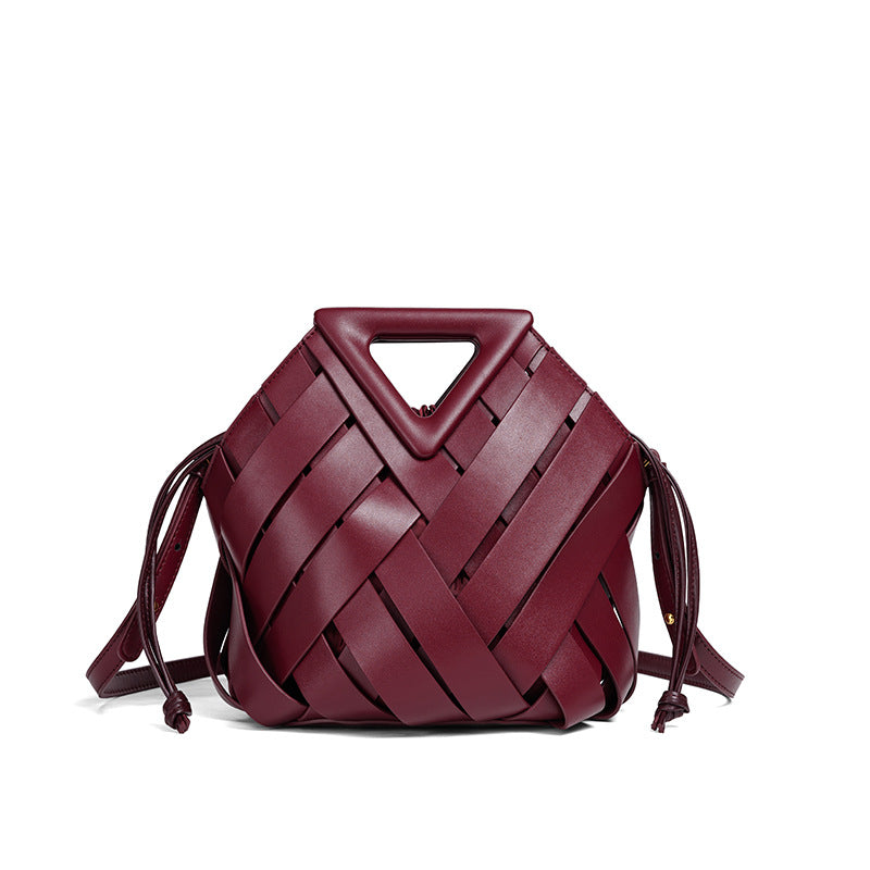 Amara Sculpted Woven Bucket Bag CT31
