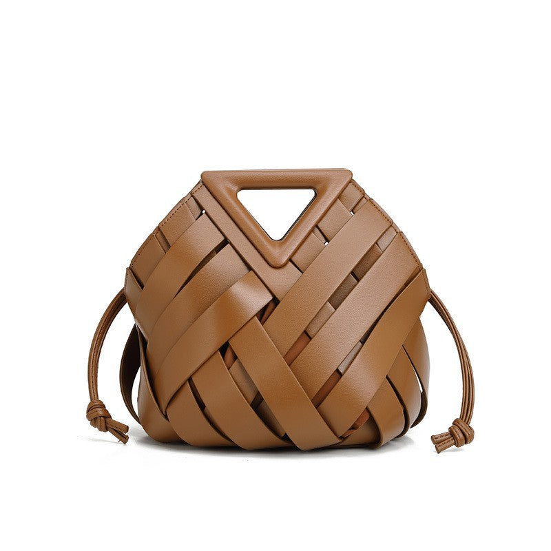 Amara Sculpted Woven Bucket Bag CT31