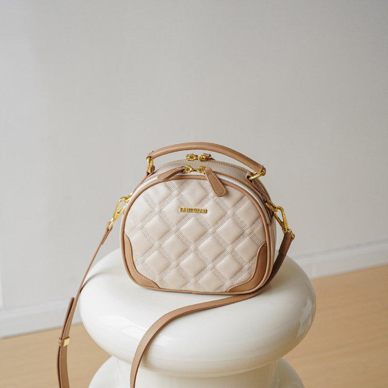 Aveline Woven-Panel Leather Crossbody Bag AV18