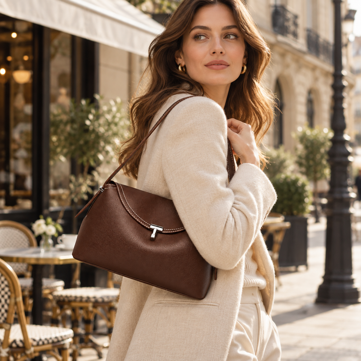 Camille Caramel Leather Handbag HB26