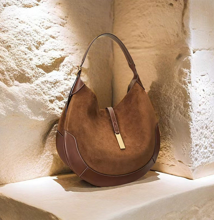 Camille Suede Hobo Shoulder Bag HB40