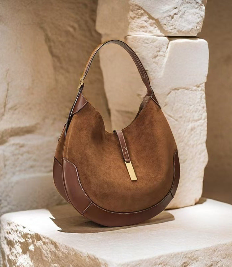 Camille Suede Hobo Shoulder Bag HB40