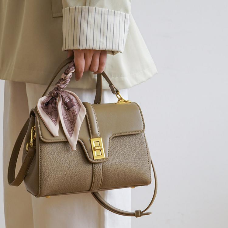 Celeste Structured Pebbled Leather Satchel CJ341