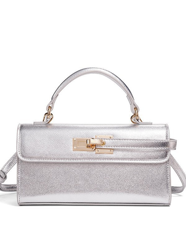 Celestine Canvas-Panel Top Handle Bag CT50