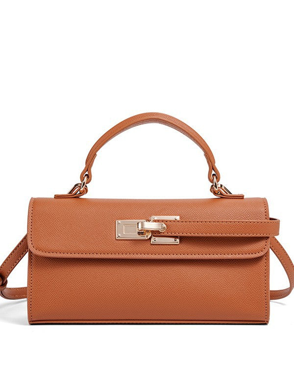 Celestine Canvas-Panel Top Handle Bag CT50