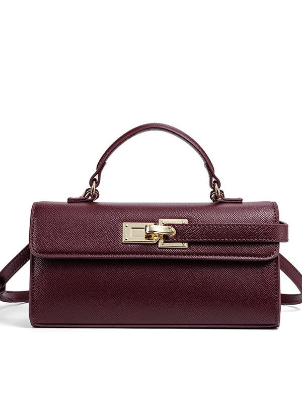 Celestine Canvas-Panel Top Handle Bag CT50